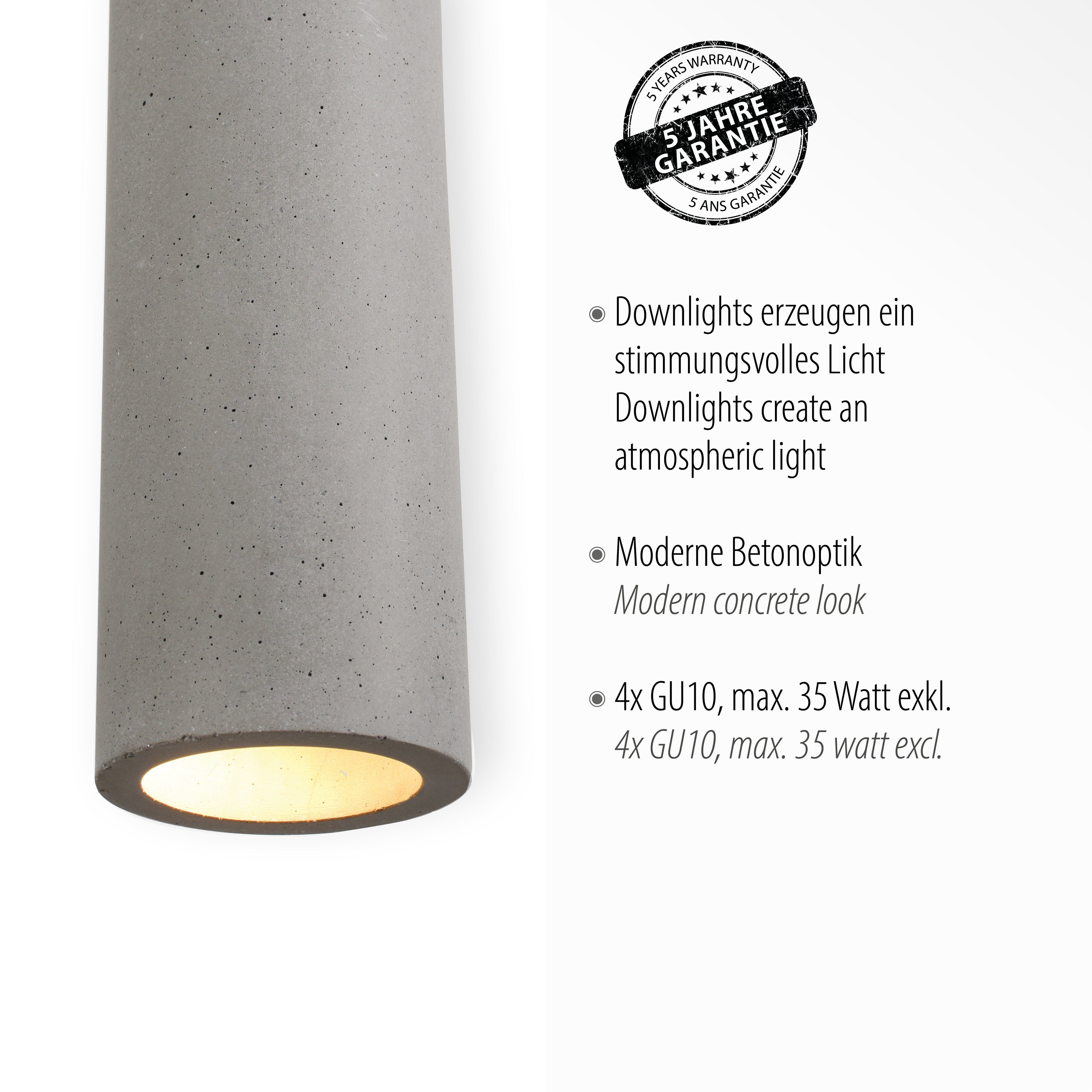 Paul Neuhaus Pendelleuchte ETON, ohne Leuchtmittel, ExklusiveGU10