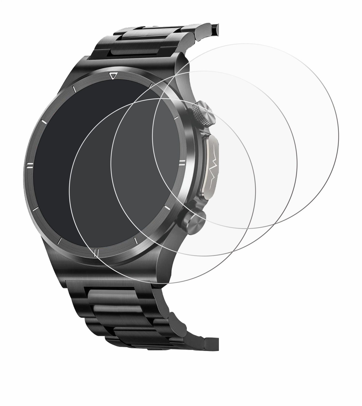 Savvies Displayschutzfolie Schutzfolie für Banlvs Smartwatch 1.39", 6 Stück, Displayschutz Schutz Folie Klar Transparent