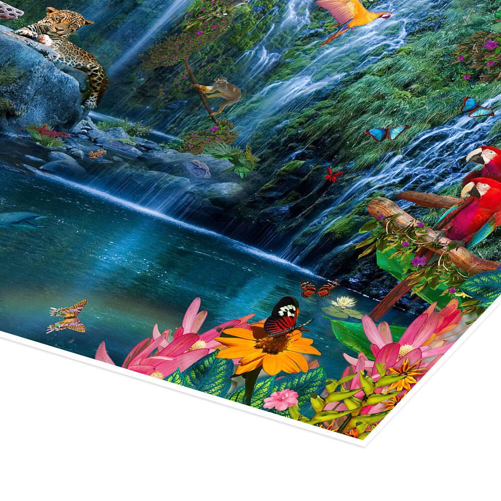 Posterlounge Wandbild Papageien in den Tropen, Alixandra Mullins, erhältlich als Poster, Leinwandbild, Wandsticker oder Acrylglasbild