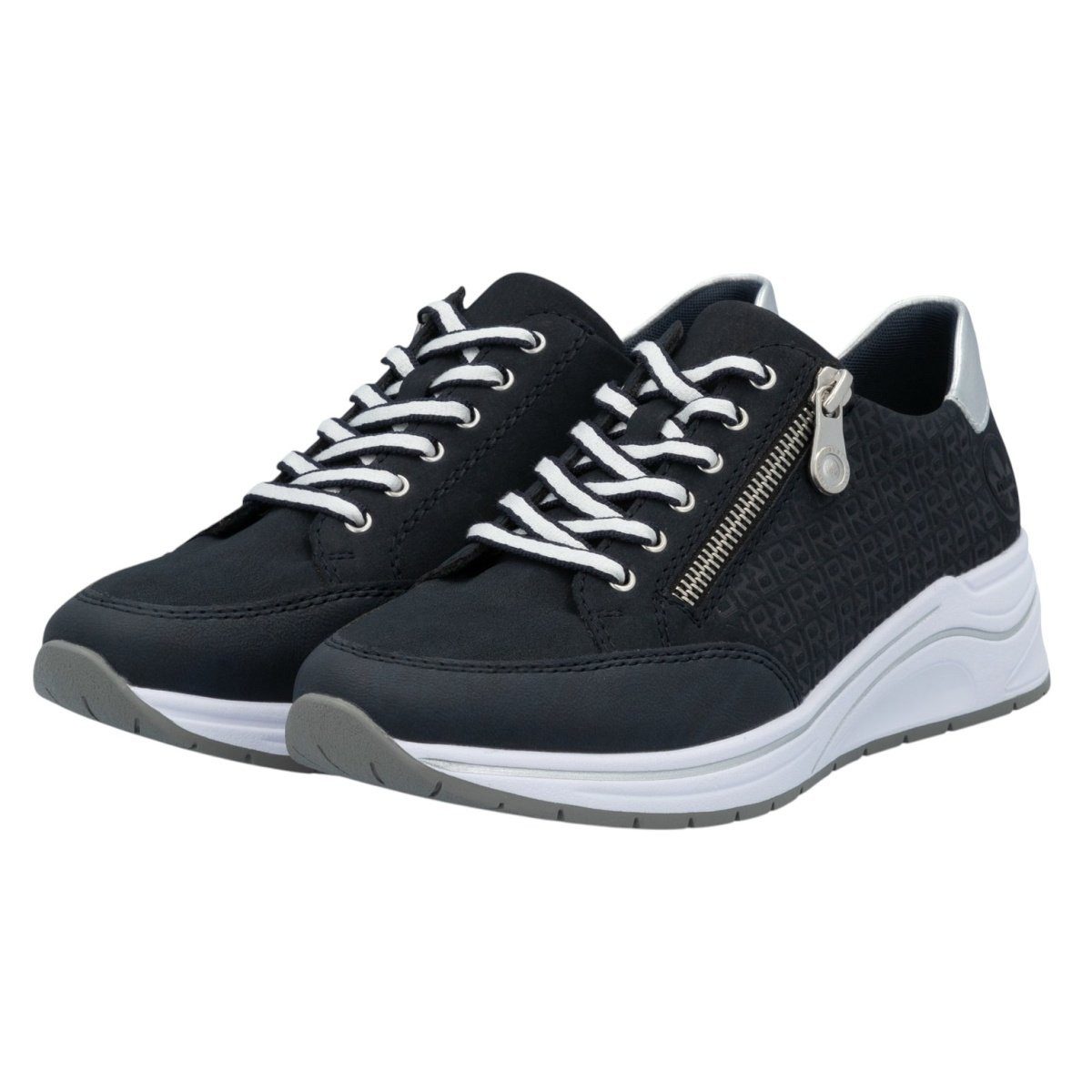 Rieker (Kunstleder) N9516 navyblau/weiss Damen Sneaker günstig online kaufen