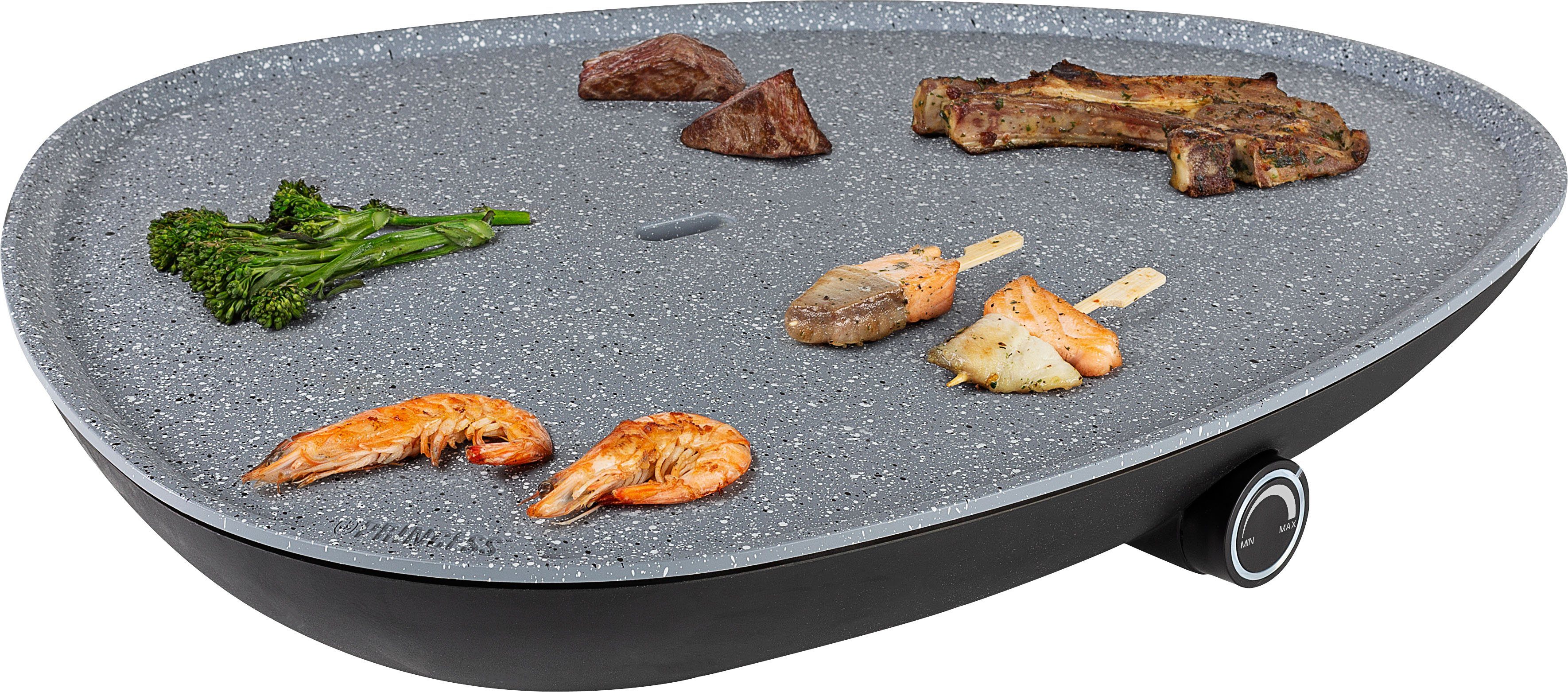 PRINCESS Tischgrill Table Chef Dreiecksgrill 103250, 2000 W, Terrazzo-Look