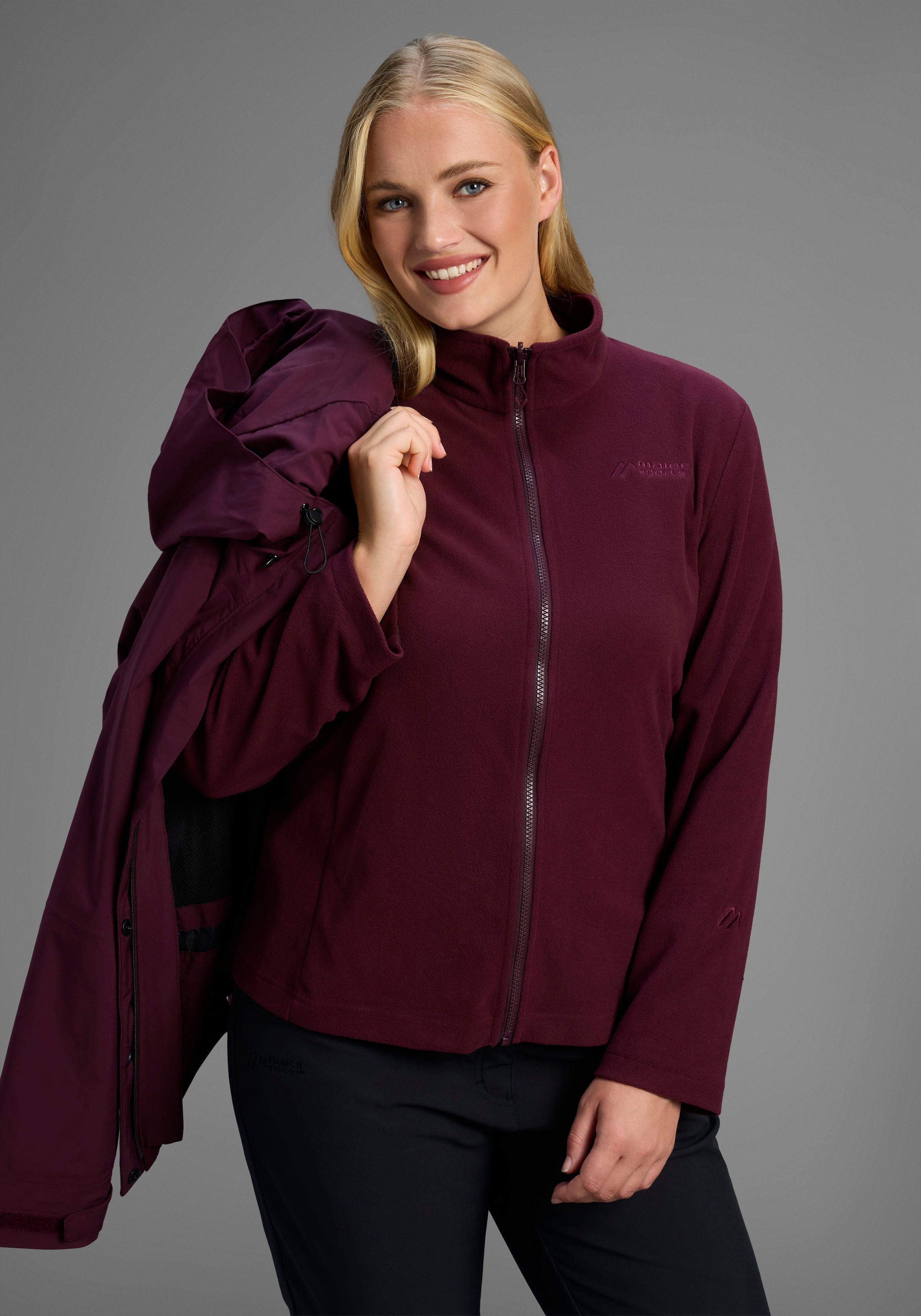 Maier Sports Doppeljacke DA-DOPPELJACKE MTEX EL. METOR 3IN1 W (2-St) mit 3-in-1-Funktion, atmungsaktiv, wind- und wasserdicht