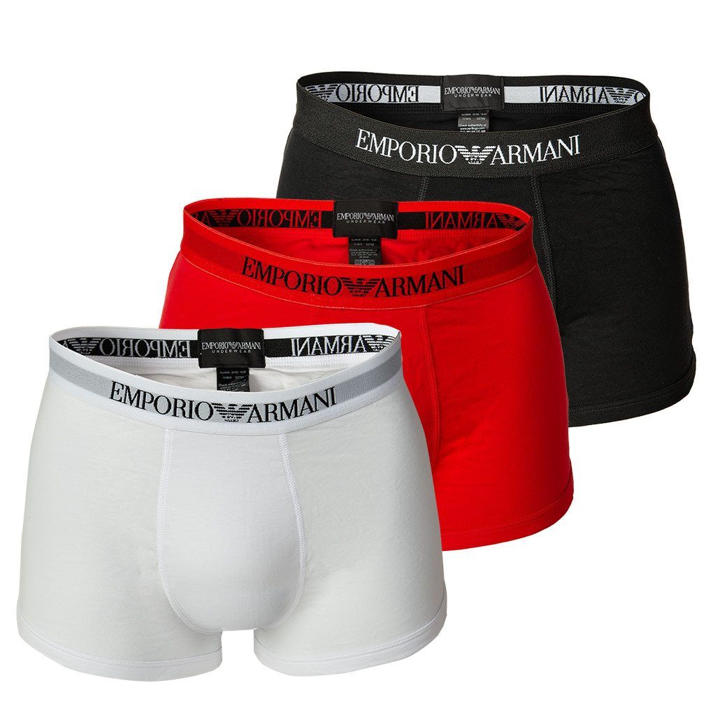 Emporio Armani Weiß/Rot/Schwarz Boxer