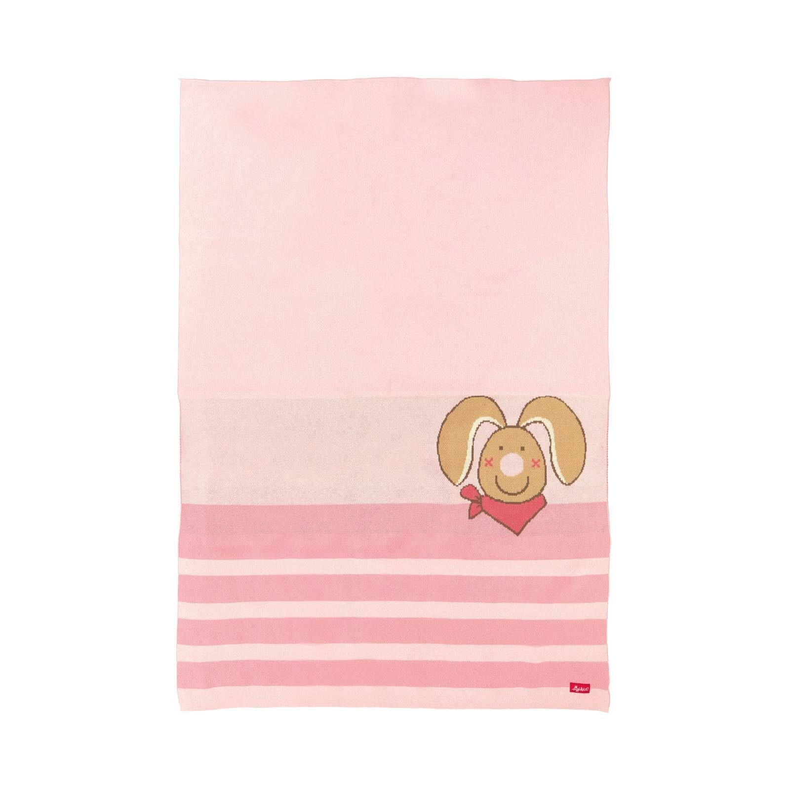 Babybettdecke Hase DubbiDuu Baby Strickdecke 100 x 0.5 x 70 cm