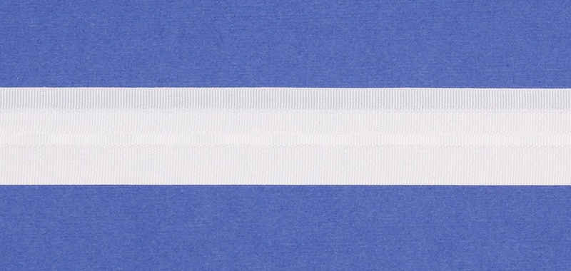 Raffrollo Falt - und Raffrollobänder mit Schlauch und Schlitzen / Breite: 26 mm / Farbe: weiß - L003, rewagi, Verkaufseinheit: 5 Meter
