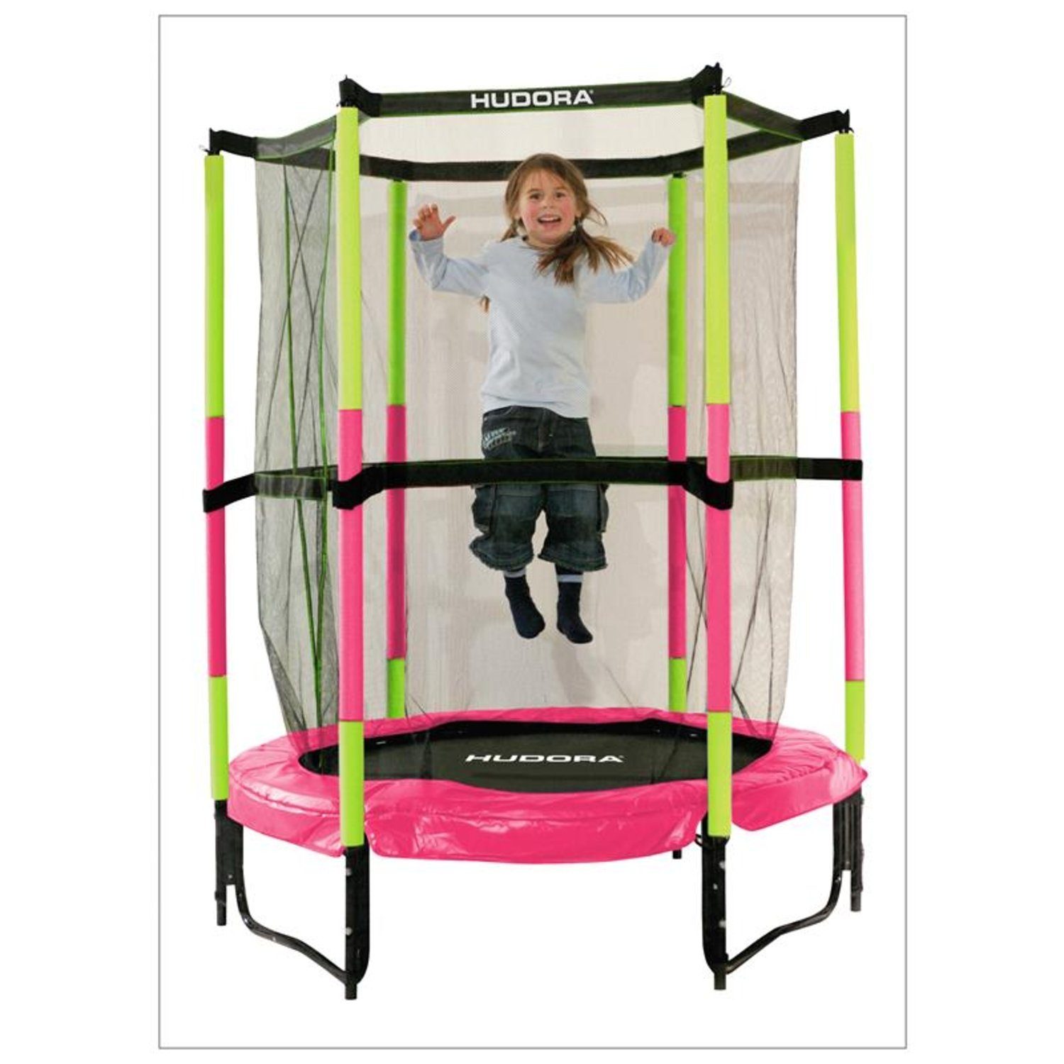 Hudora Gartentrampolin 65609 Joey Jump In 3.0 Sicherheitstrampolin 140 cm