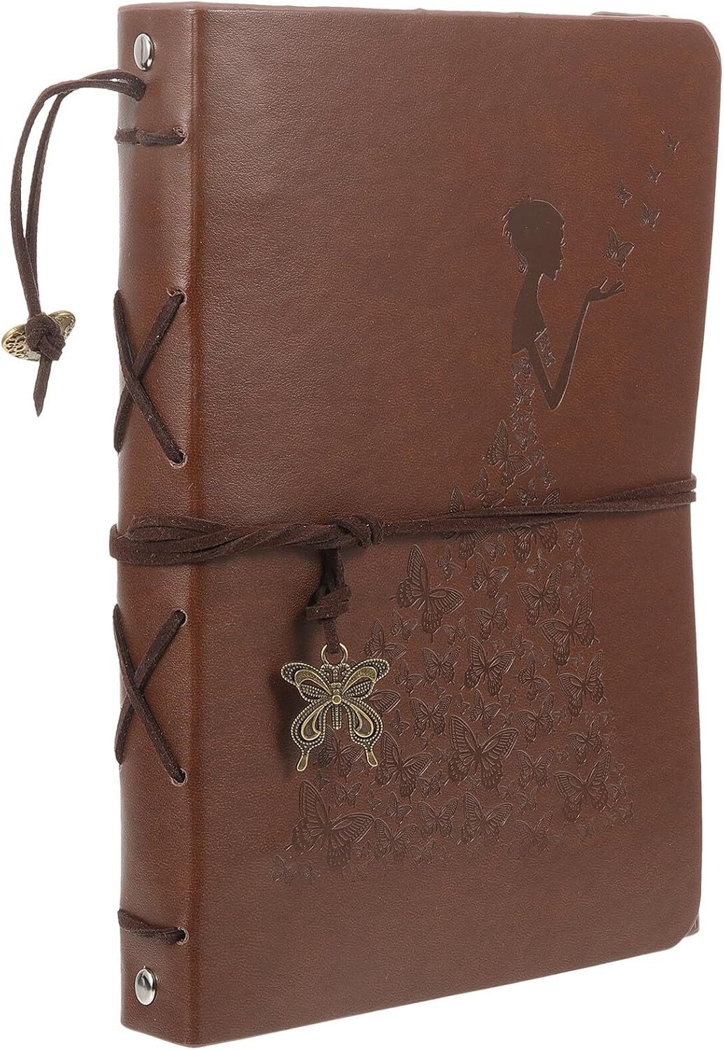 FELIXLEO Einsteck-Fotoalbum Kreatives Fotoalbum aus PU-Leder Mittleres Vintage F