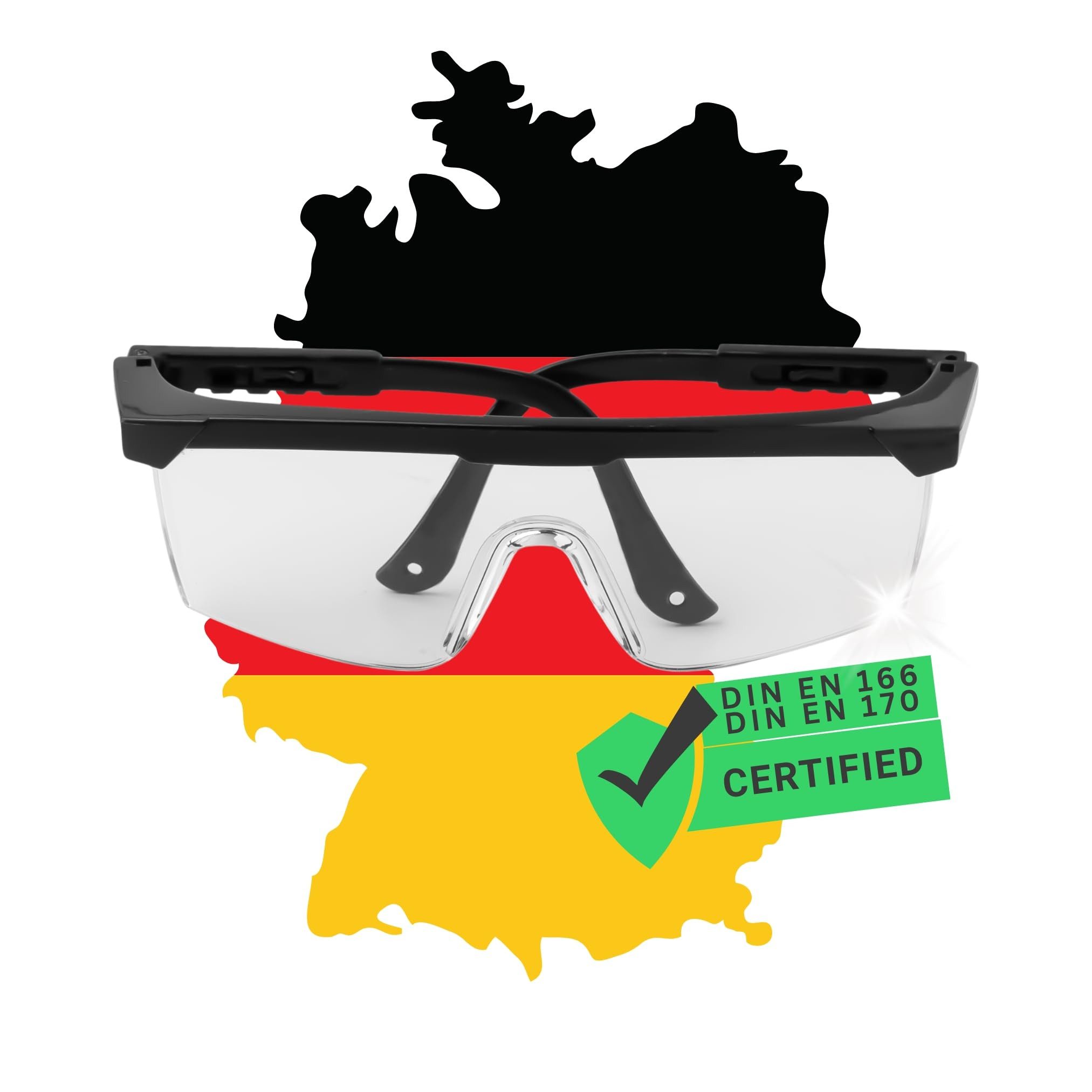 Arbeitsschutzbrille Bügel Schutzbrille faltbar DIN EN 166 + 170 UV-Schutz beschlagfrei