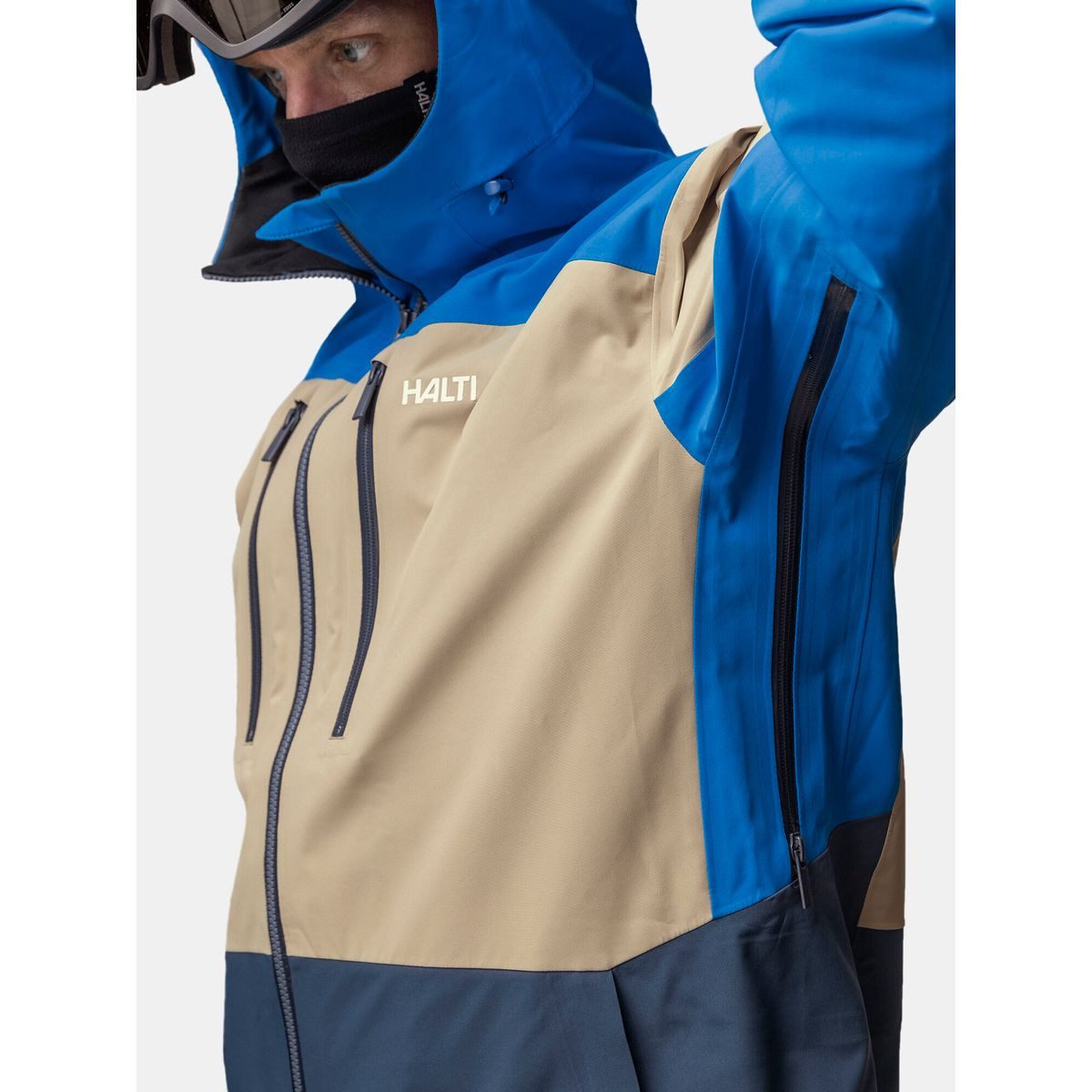 HALTI Skijacke Rizle Unisex 3L DX Ski Jacket Vielseitige 3-Lagen-Skijacke mit DrymaxX® Nano für optimalen Schutz