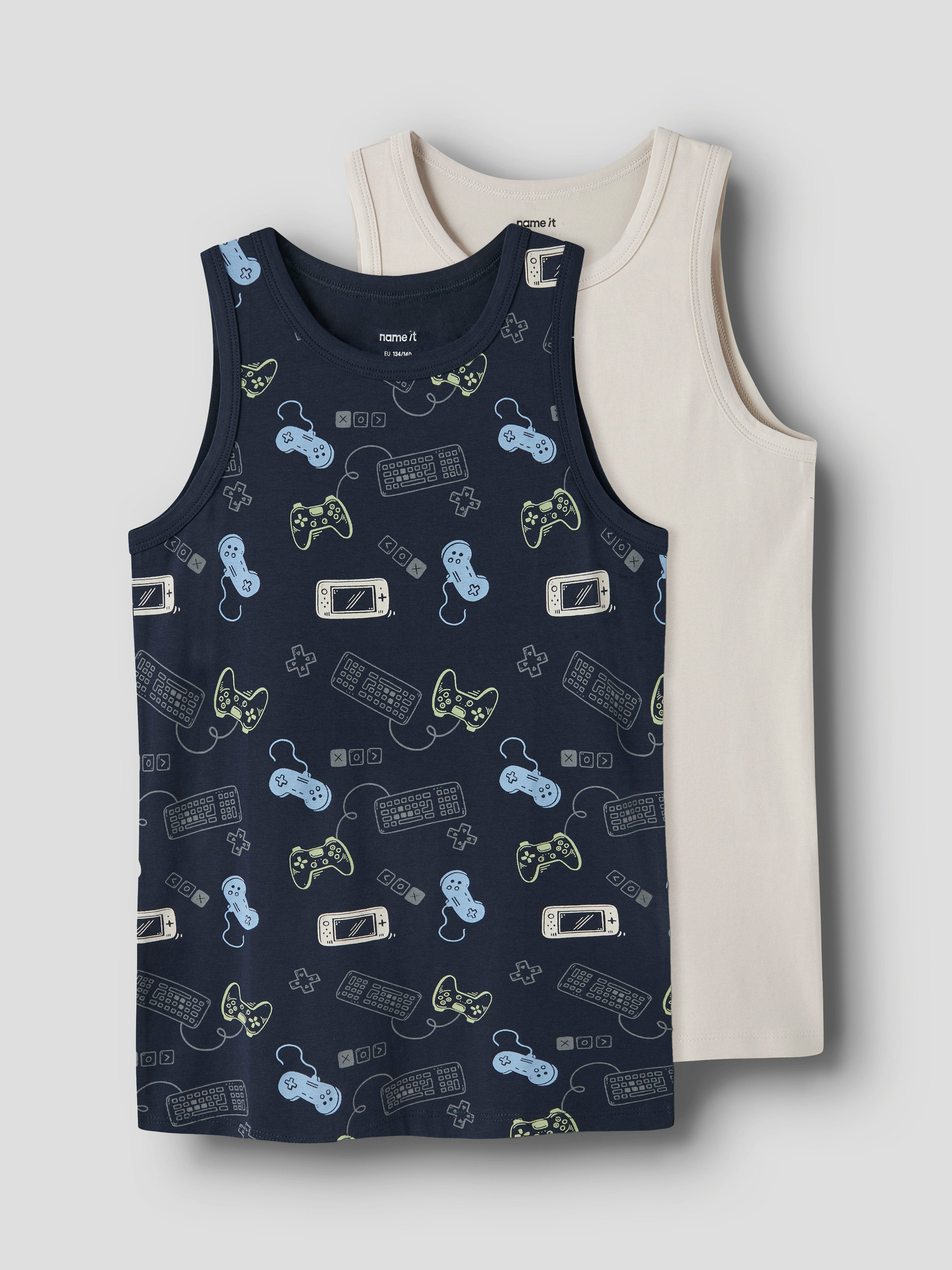 Name It Unterhemd NKMTANK TOP 2P NAVY GAMER NOOS (Packung, 2-St)