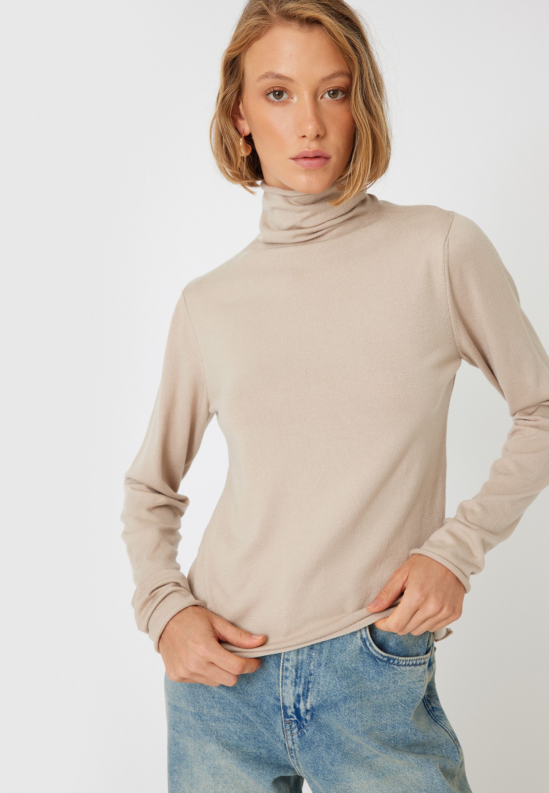 Rollkragenpullover Rollkragen Regular