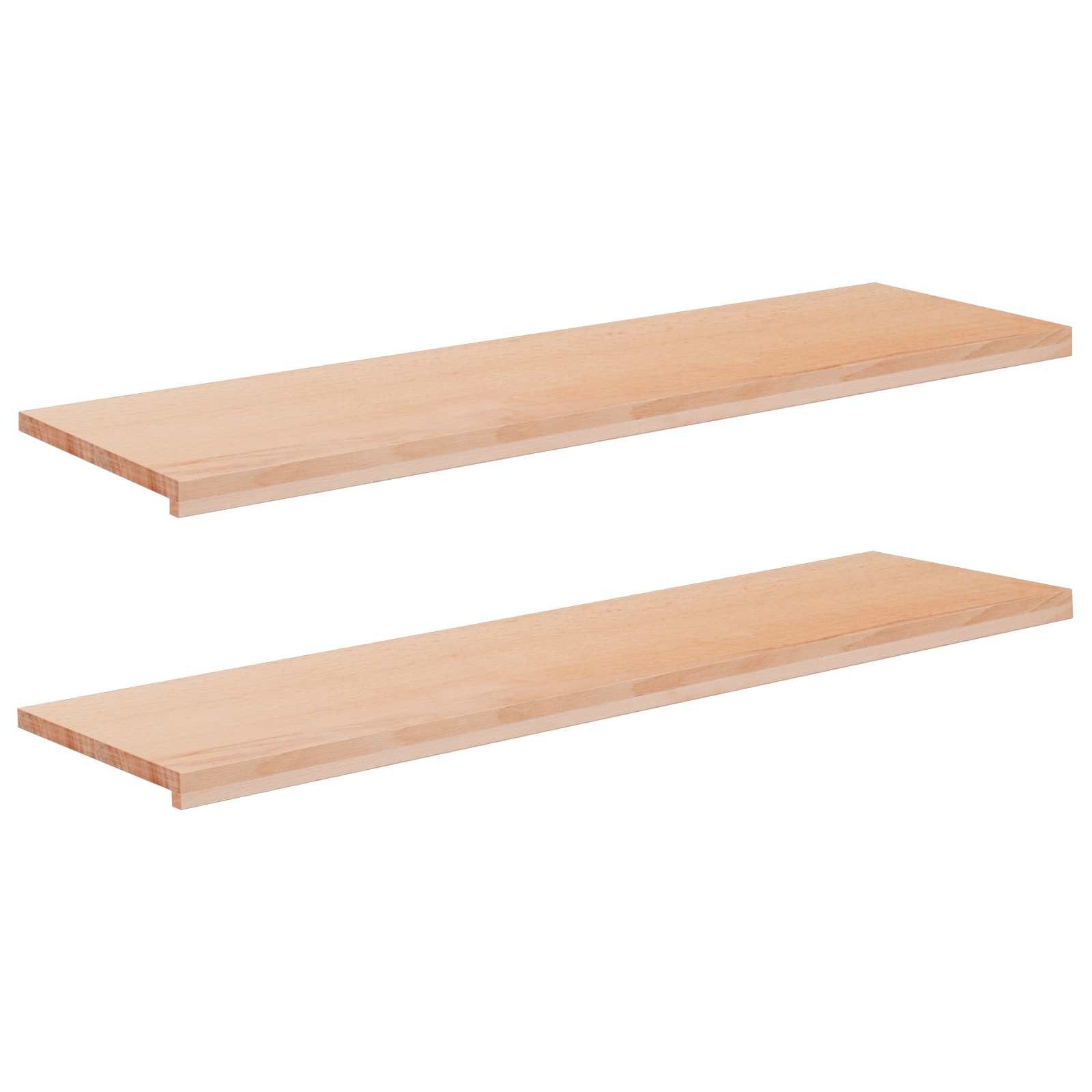 vidaXL Fensterbank Fensterbänke 2 stk. Natur 160 x 40 x 2 cm Massivholz Buche