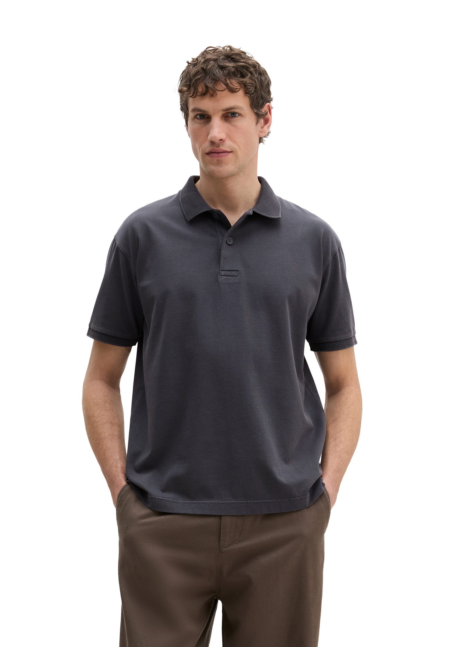 Marc O'Polo Poloshirt aus schwerem Bio-Baumwoll-Jersey