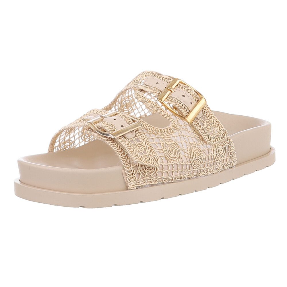 Ital-Design Elegante Damen-Sandalen mit verstellbaren Riemen Pantolette (89 günstig online kaufen