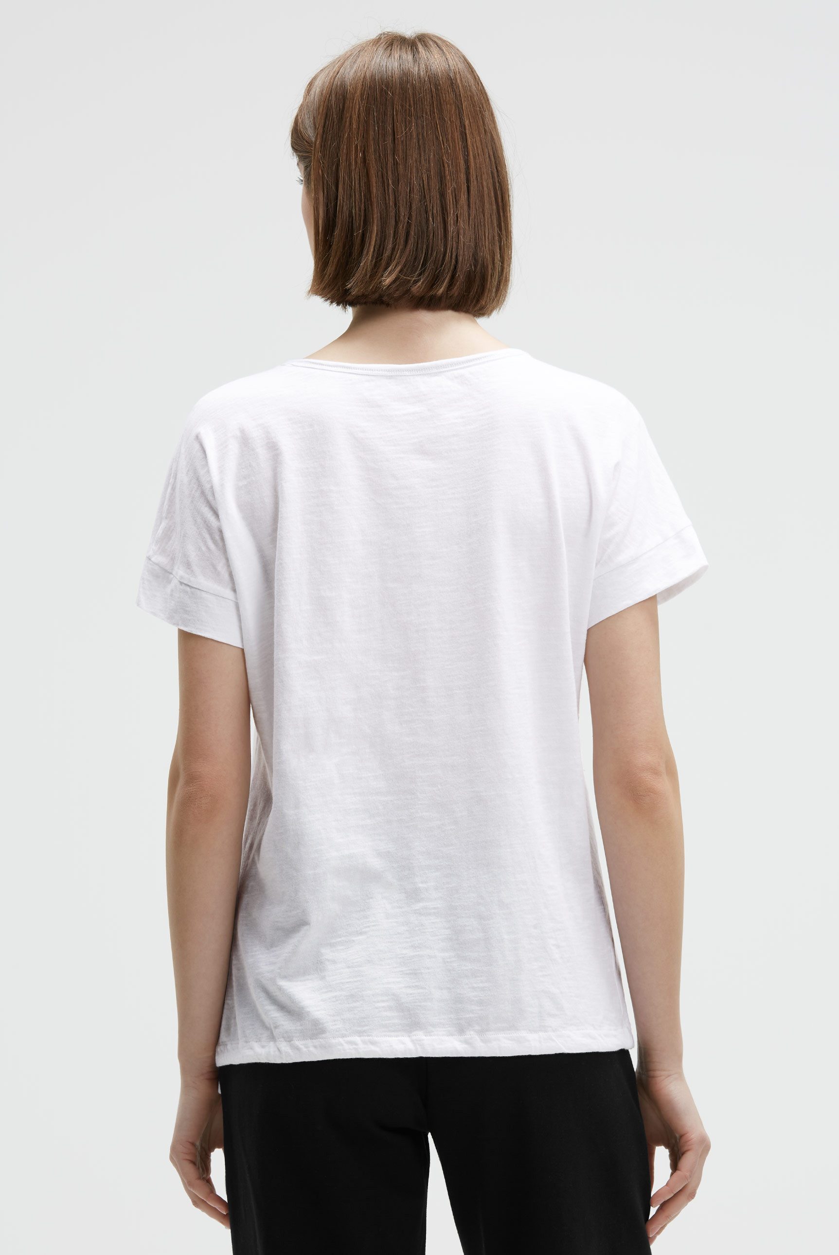 SOCCX T-Shirt SOCCX T-Shirt mit Bindebandsaum günstig online kaufen