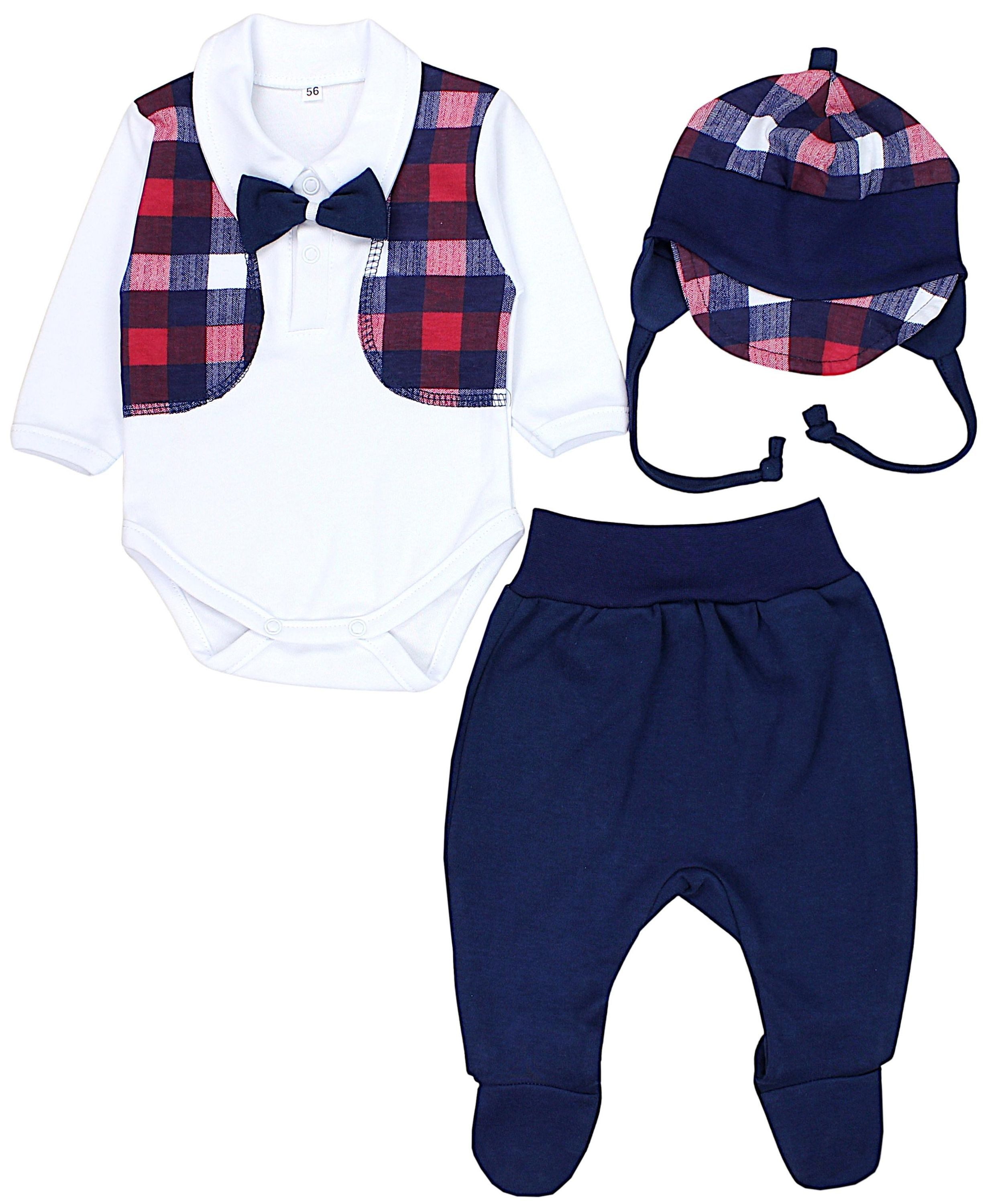 TupTam Langarmbody Baby Kleidung Set Body Strampelhose Mütze Bekleidungsset