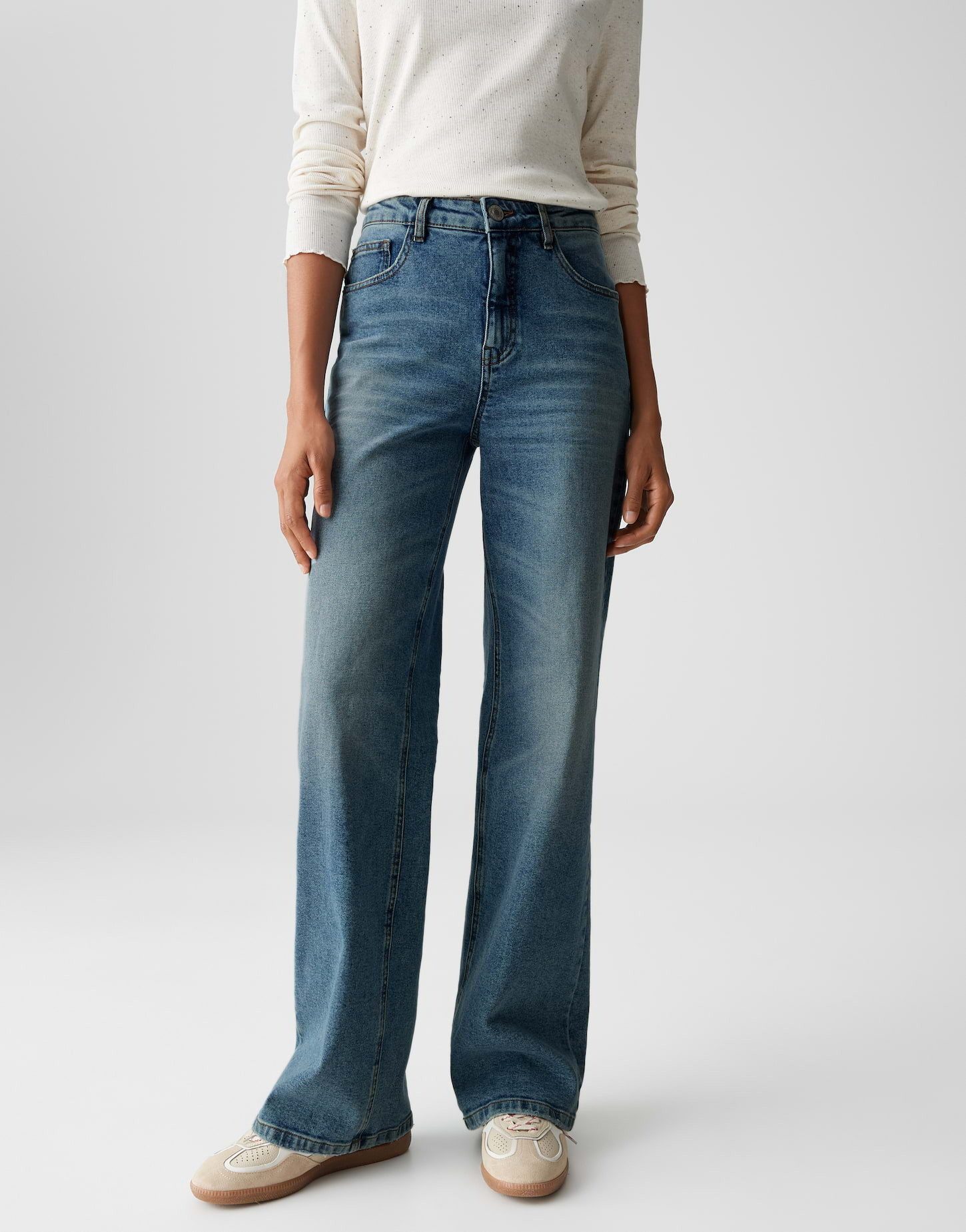 OPUS Weite Jeans MIVA ESCAPE Wide Leg aus Dry Indigo® Mid Rise weiter, gera günstig online kaufen