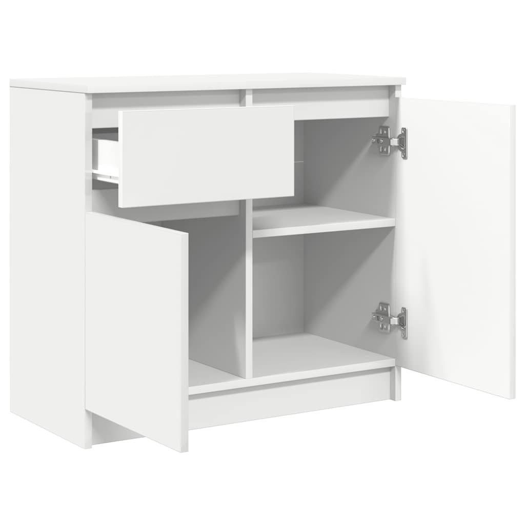 vidaXL Sideboard Sideboard mit Schublade Weiß 71x35x65 cm Holzwerkstoff (1 St) – Bild 5 von 5
