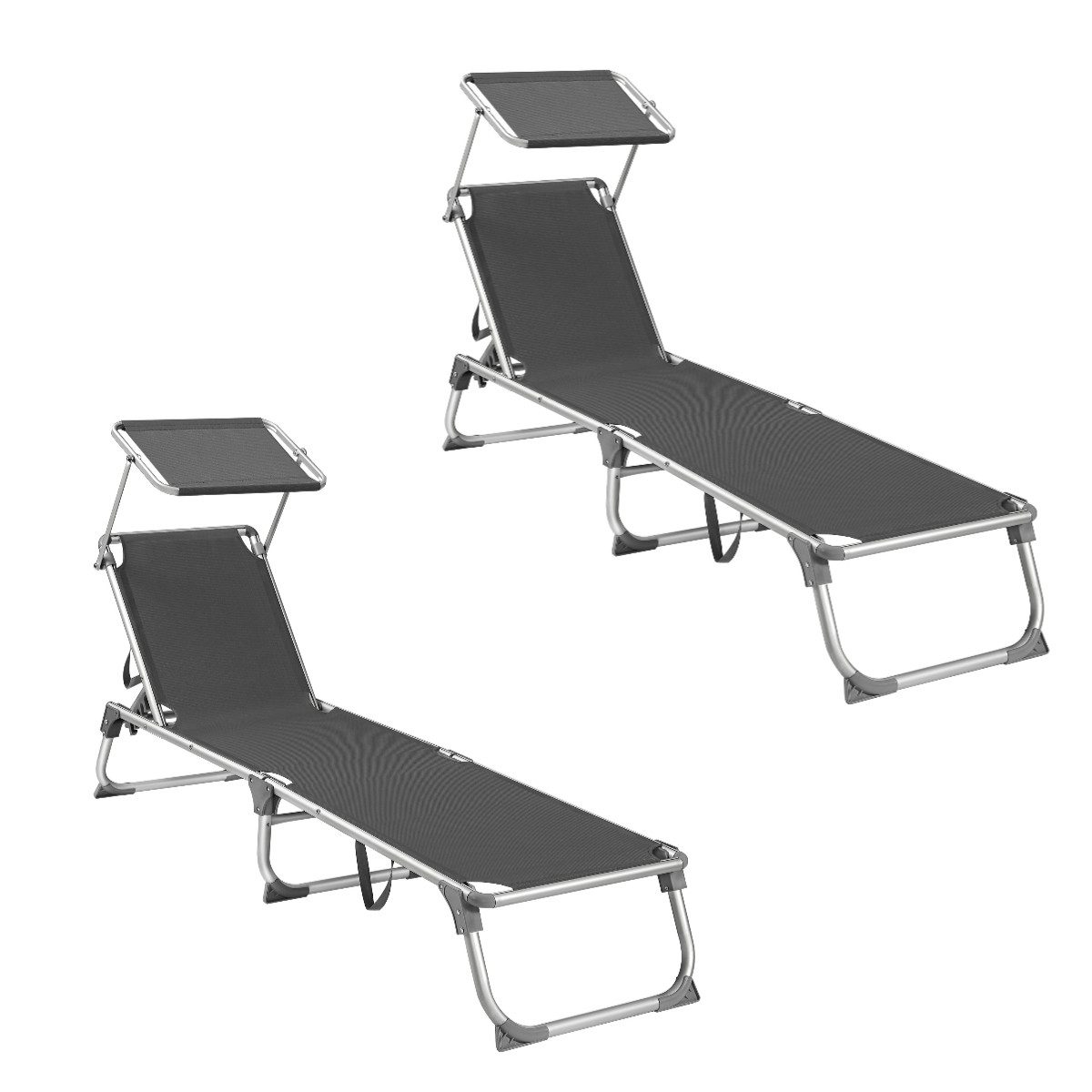 SONGMICS Gartenliege, 2 St., Sonnenliege klappbar günstig online kaufen