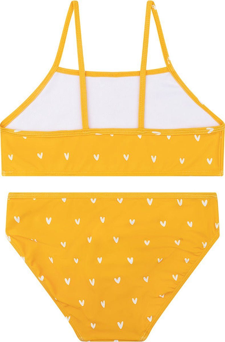 Swim Essentials Bandeau-Bikini Swim Essentials UV-Bikini, für Mädchen orange Herzen Muster 1–12 Jahre