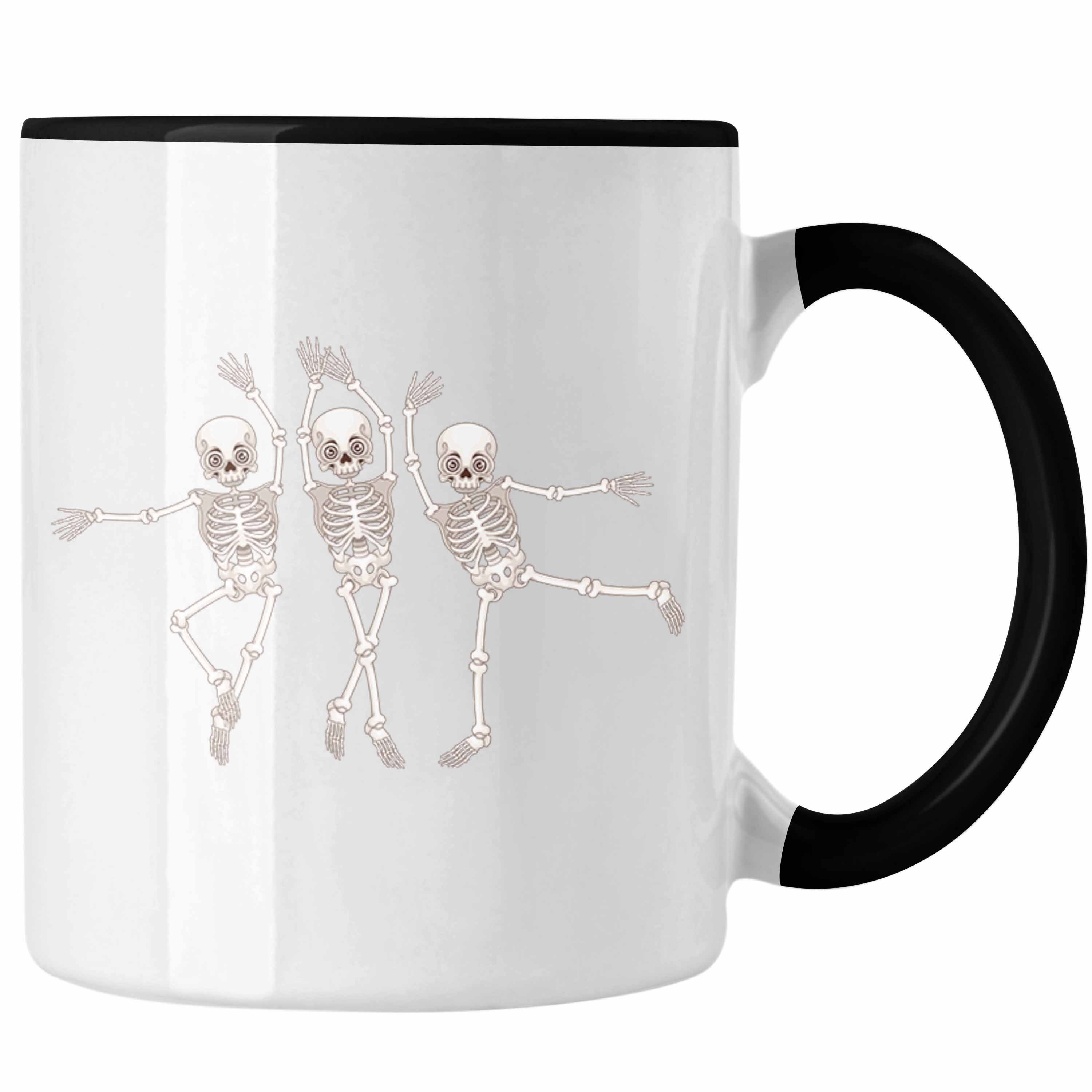 Schwarz mit Tanzen Lustige Skelette für Motiv Geschenkidee Tanzbegeist Tasse Tasse - Trendation