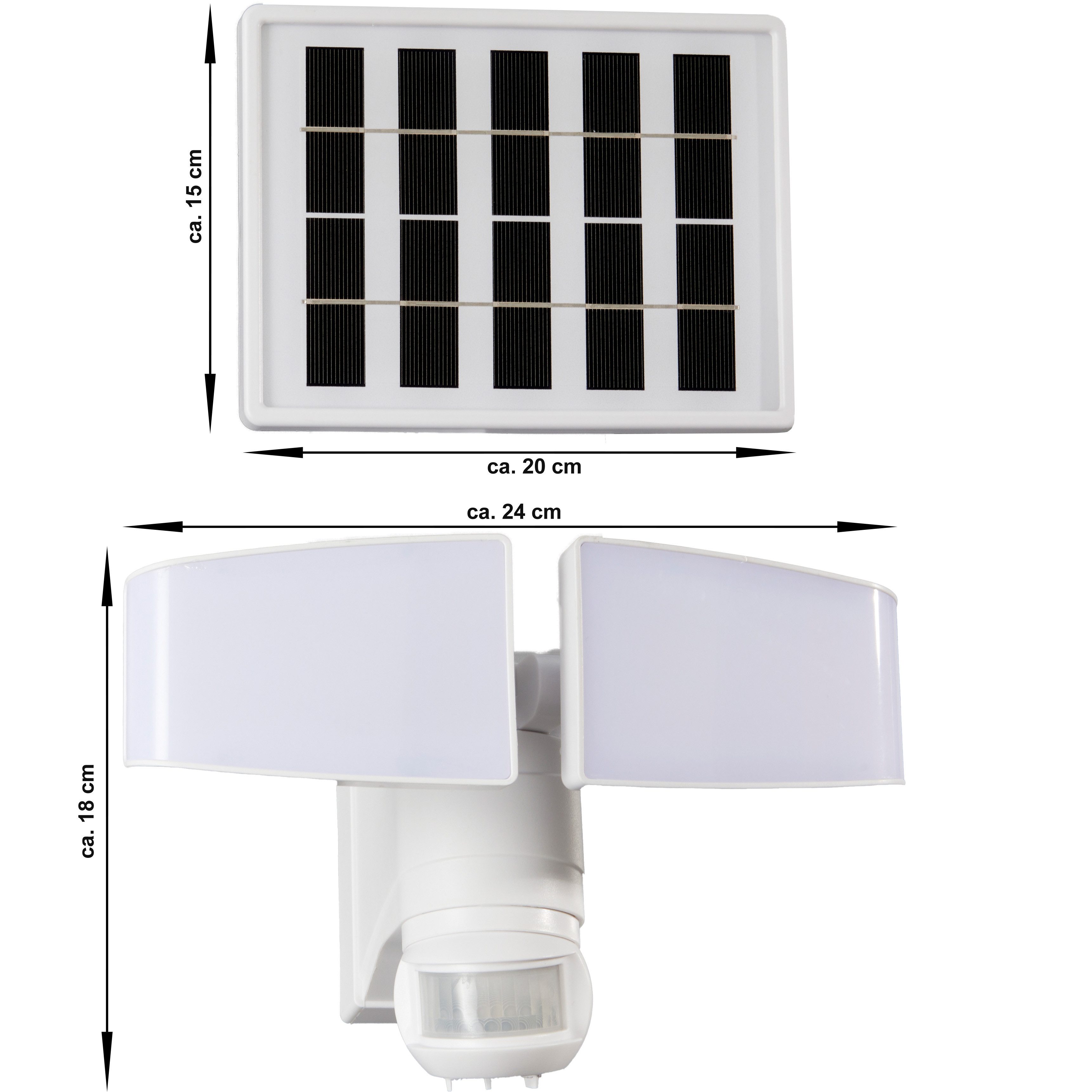 Northpoint LED Solarleuchte mit Bewegungsmelder Innen und Außen 6000K 2x 450 Lumen – Bild 2 von 5