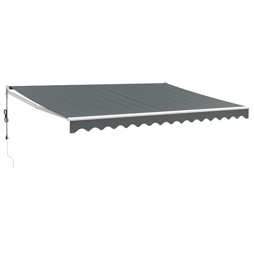 Markise Elektrische mit Kurbel Anthrazit 4,5x3 m