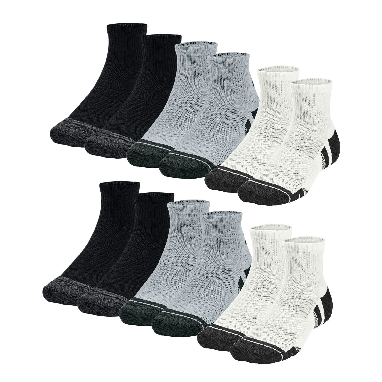 Under Armour® Спортивные носки Performance Tech Quater (6-Paar) mit angepasster Ferse