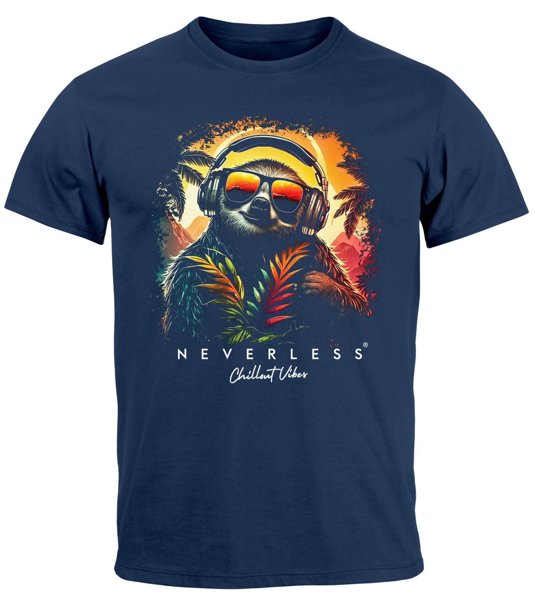 Neverless Print-Shirt Herren T-Shirt Musik DJ günstig online kaufen