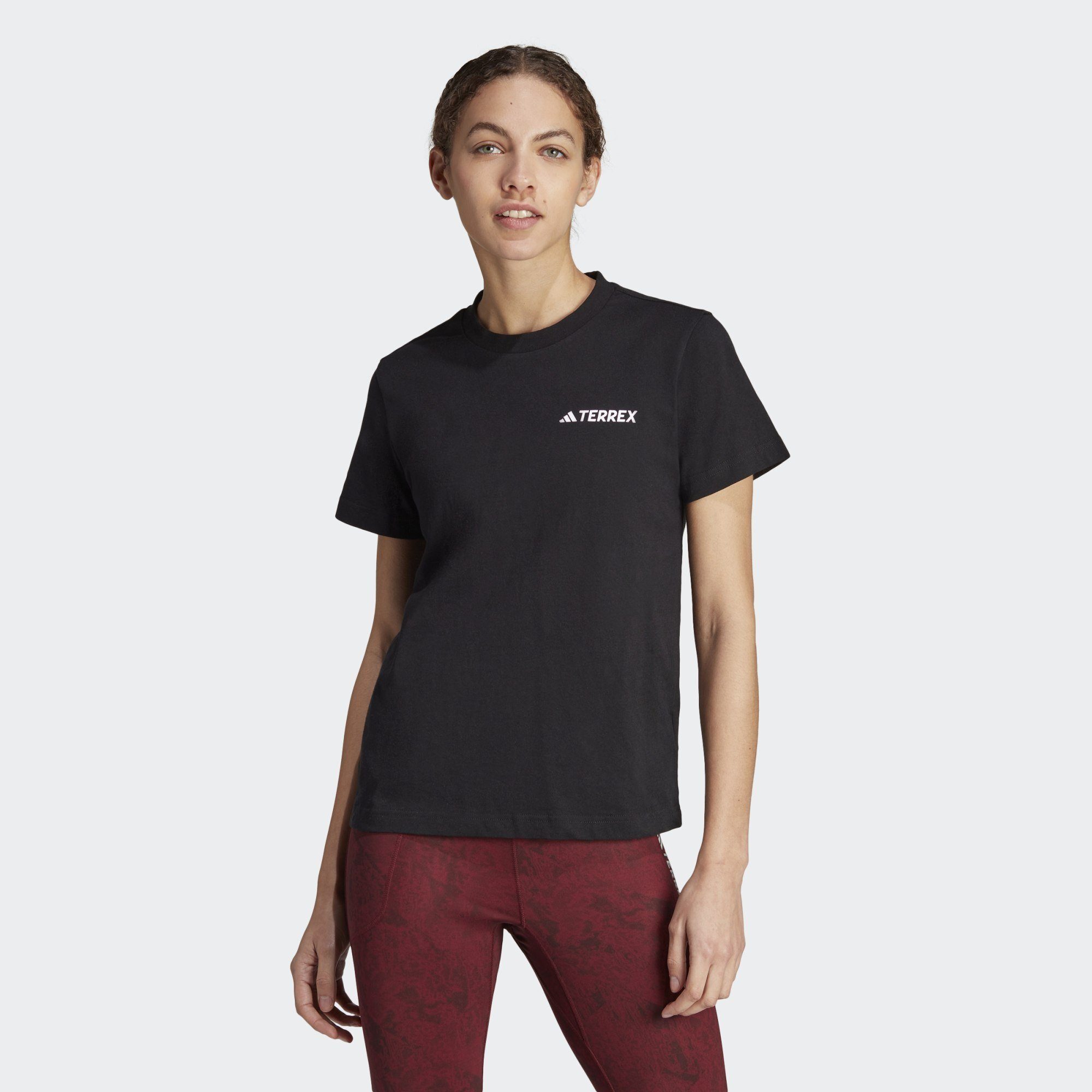 adidas TERREX Funktionsshirt TERREX GRAPHIC ALTITUDE T-SHIRT, Dieses Model  ist 176 cm groß und trägt Größe