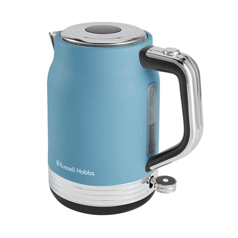 RUSSELL HOBBS Wasserkocher 28641-70, Retro Blue Wasserkocher mit Edelstahlgehäuse