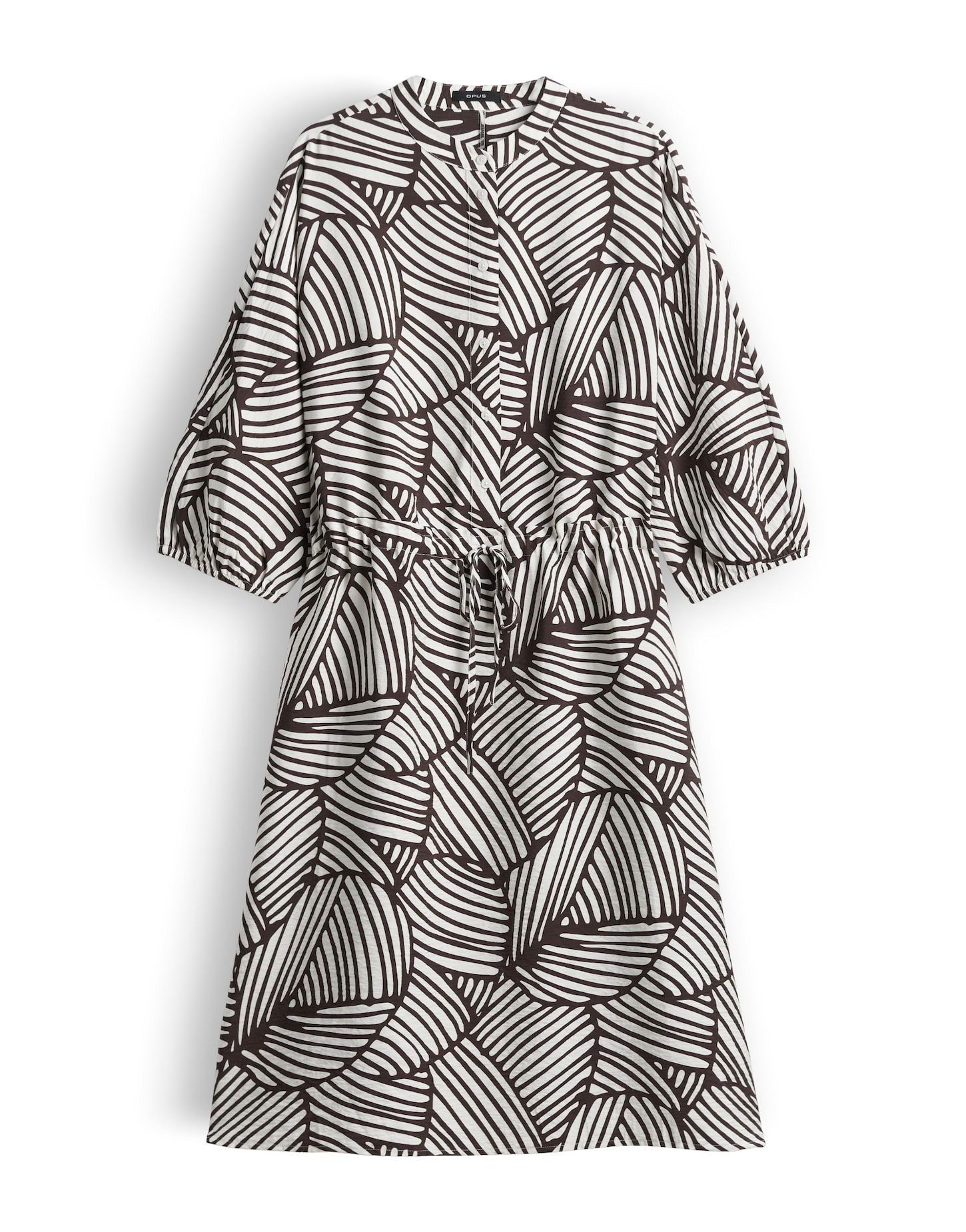 OPUS Minikleid Wenria botanical Der Tunnelzug in der Taille formt eine variable Silhouette