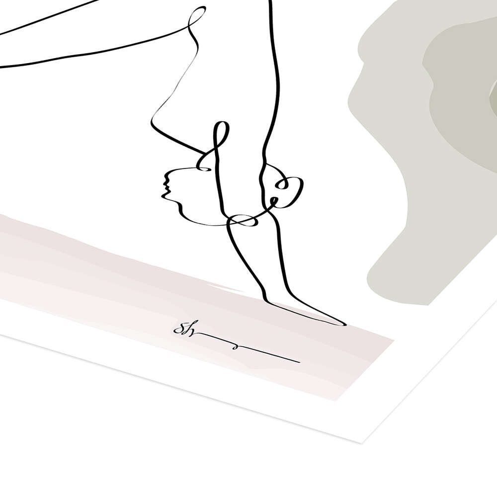 Posterlounge Wandbild Herabschauender Hund (Adhomukha Shvanasana), Yoga In Art, erhältlich als Poster, Leinwandbild, Wandsticker oder Acrylglasbild