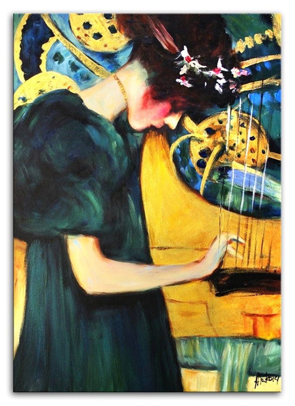 JVmoebel Gemälde Gustav Klimt »G06767«, jedes Bild ein Unikat, handgearbeitet