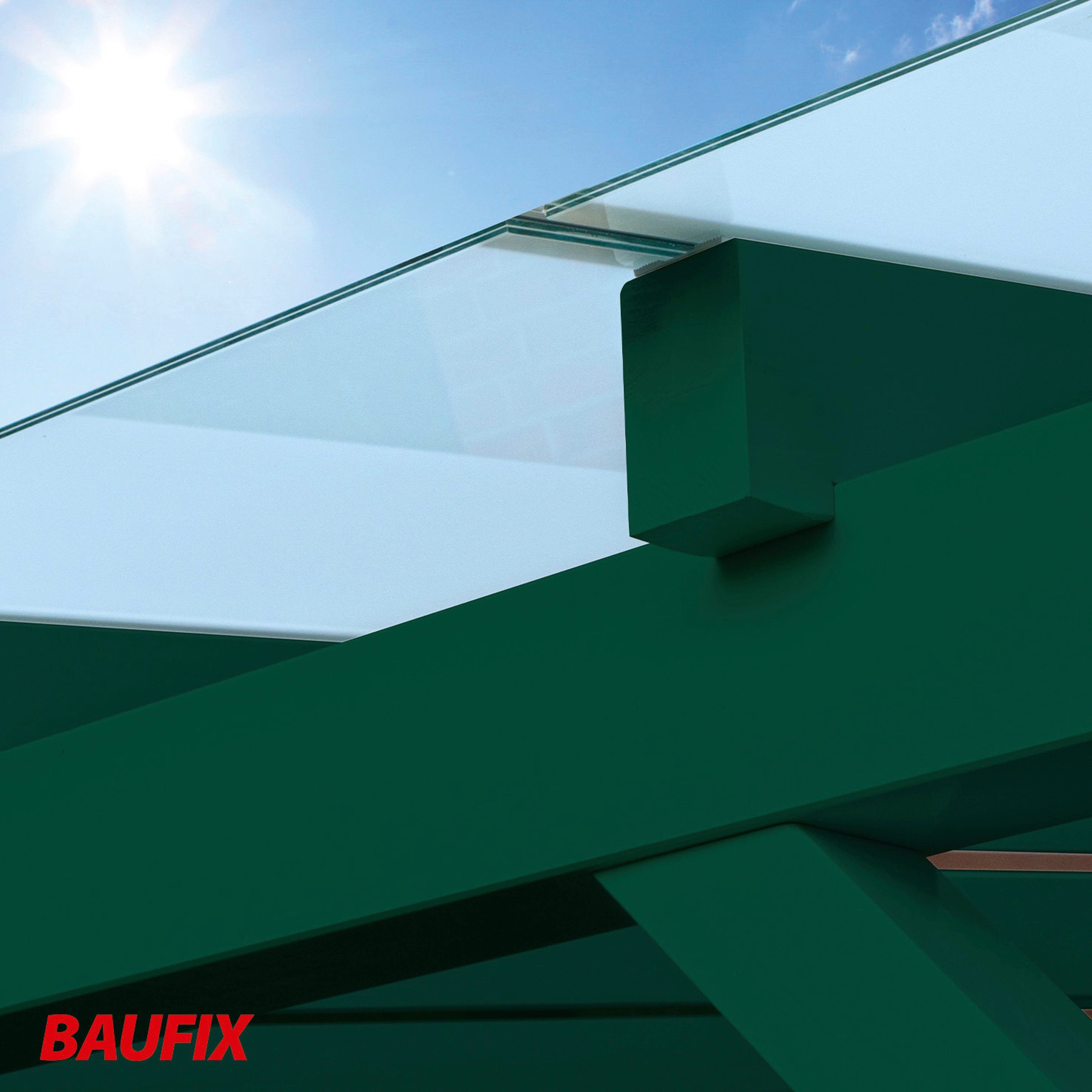 Wetterschutzfarbe erhöhte grün Express elastisch, matt Deckfarbe, Baufix 2,5L, Witterungsbeständigkeit,