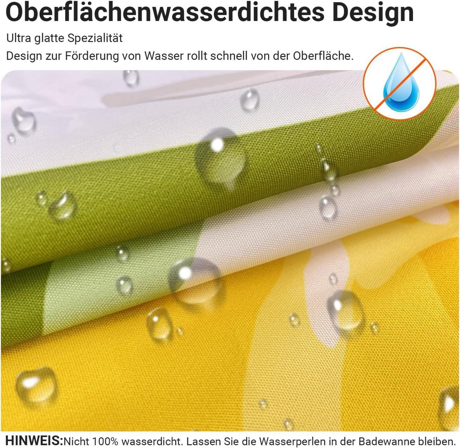 LuxusKollektion Duschvorhang Duschvorhang Zitronenblätter 180x200cm Antisch günstig online kaufen