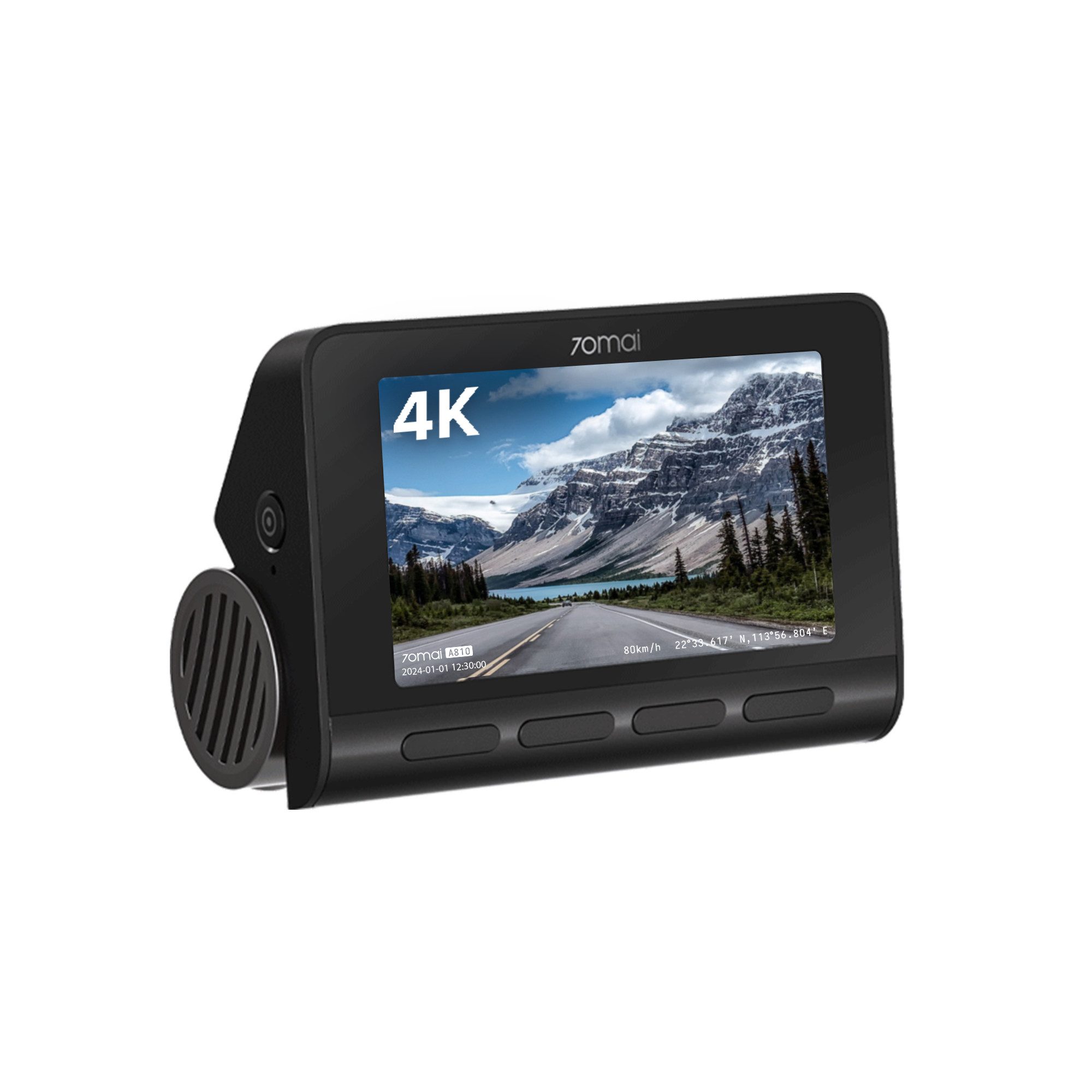 70mai A810 Dashcam (4K Ultra HD, WLAN (Wi-Fi), HDR, 150° Sichtfeld, integriertes GPS, Super Nachtsicht)