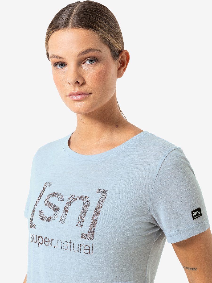 SUPER.NATURAL T-Shirt für Damen, Merino ARABESQUE günstig online kaufen
