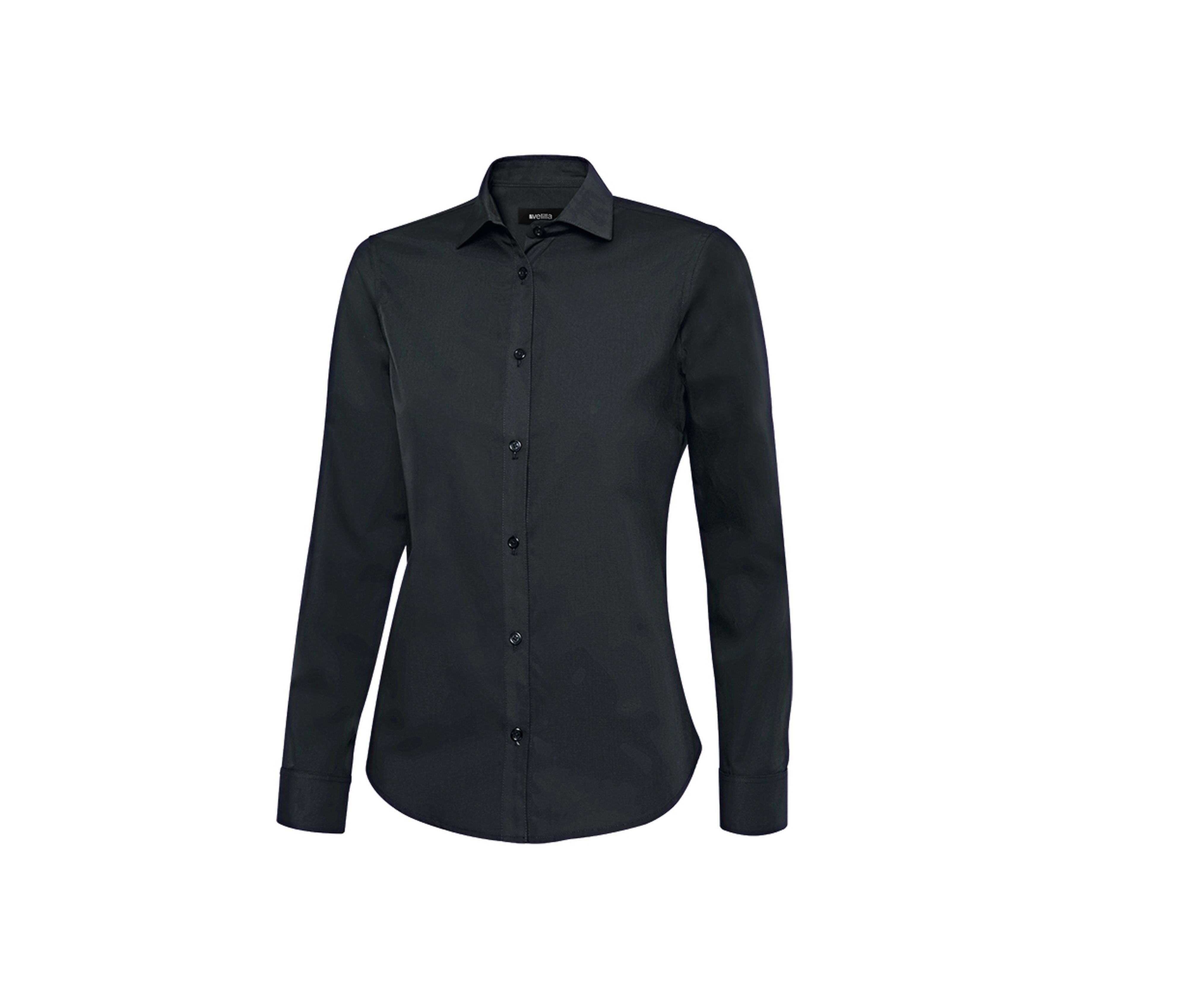 Velilla Hemdbluse Damen Langarmbluse aus Popeline mit taillierter Passform