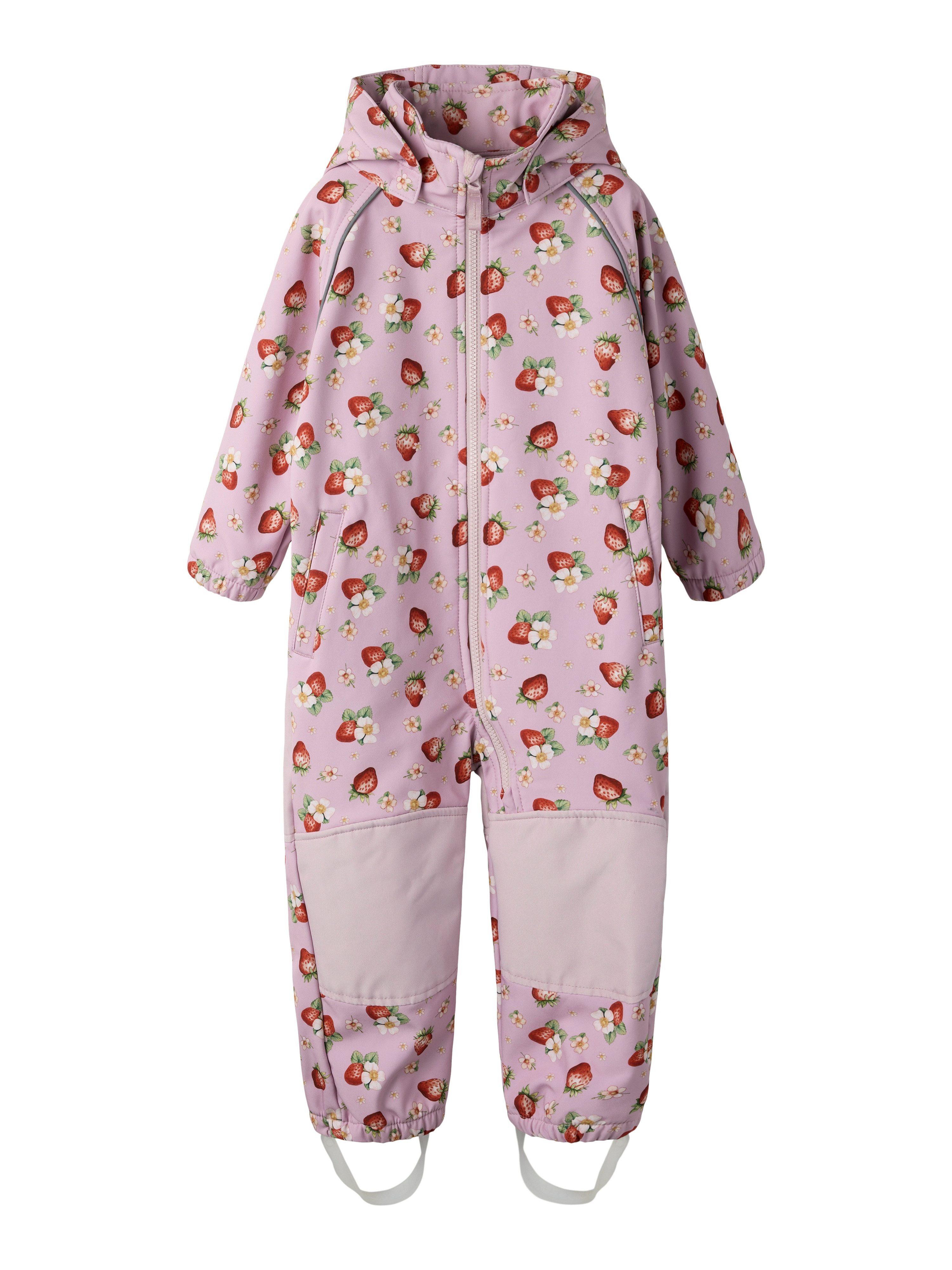 Name It Softshelloverall NMFALFA08 SOFTSHELL SUIT AOP 1FO NOOS mit verstellbarer und abnehmbarer Fußschlaufe