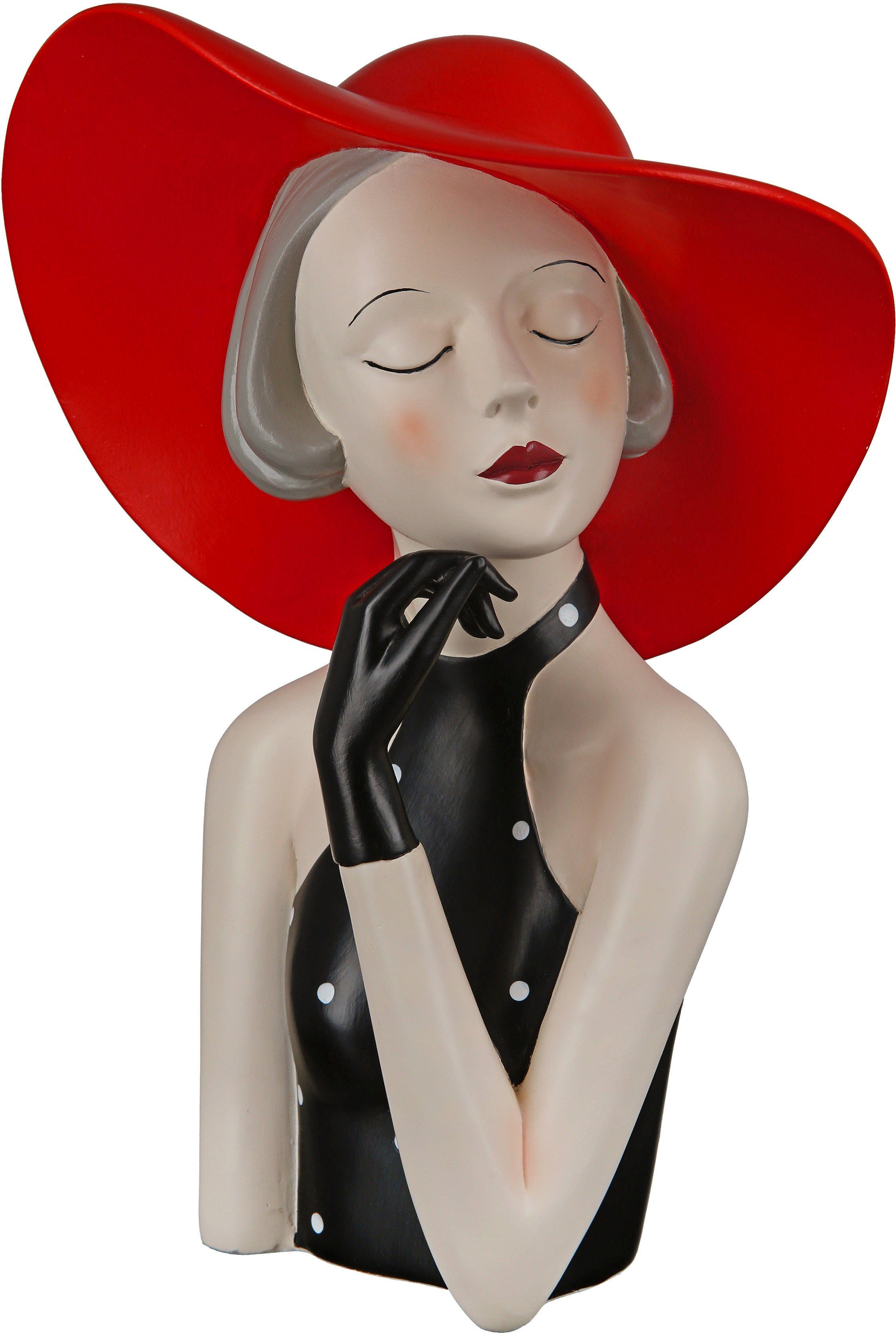 GILDE Dekofigur Figur Lady mit rotem Hut (1 St) günstig online kaufen