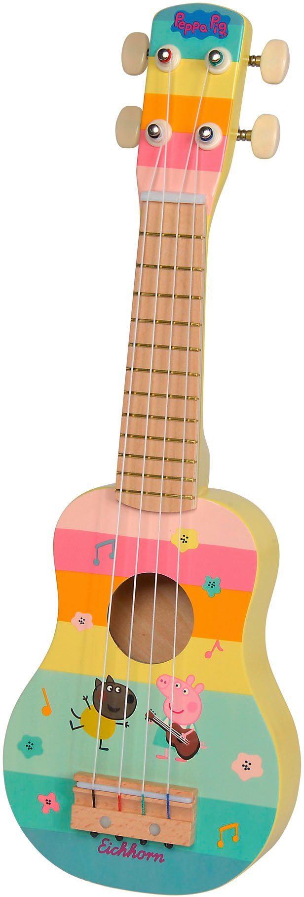 Spiel-Gitarre Peppa Pig Holz Ukulele 43cm