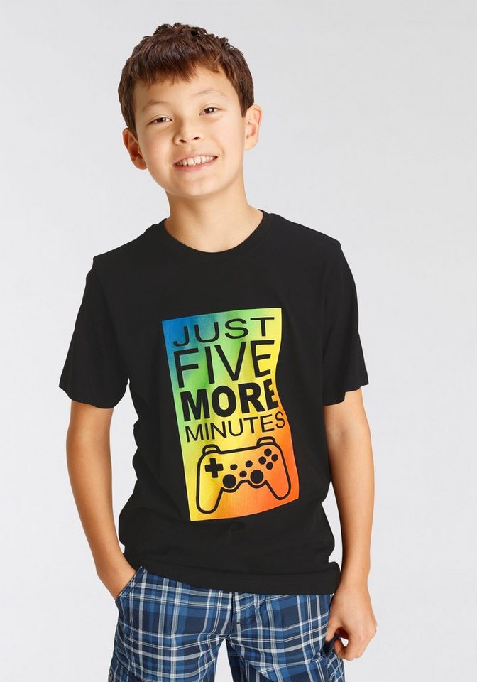 KIDSWORLD T-Shirt JUST 5 MORE MINUTES Gamer Spruch