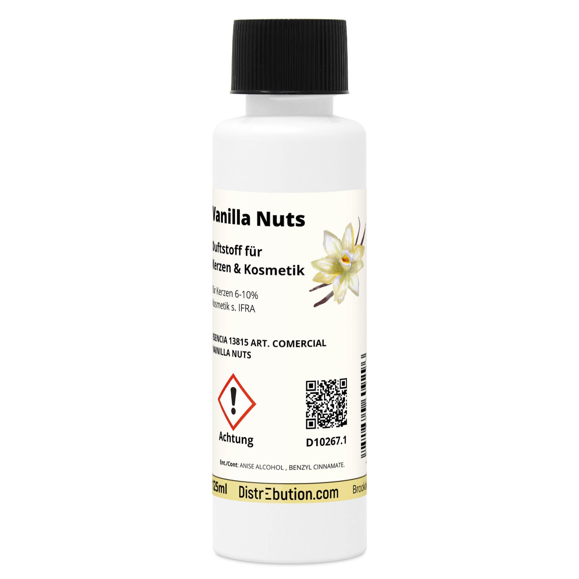 DistrEbution Duftöl Vanilla Nuts Duftstoff für Kerzen & Kosmetik, Duft für Kerzen und Kosmetik