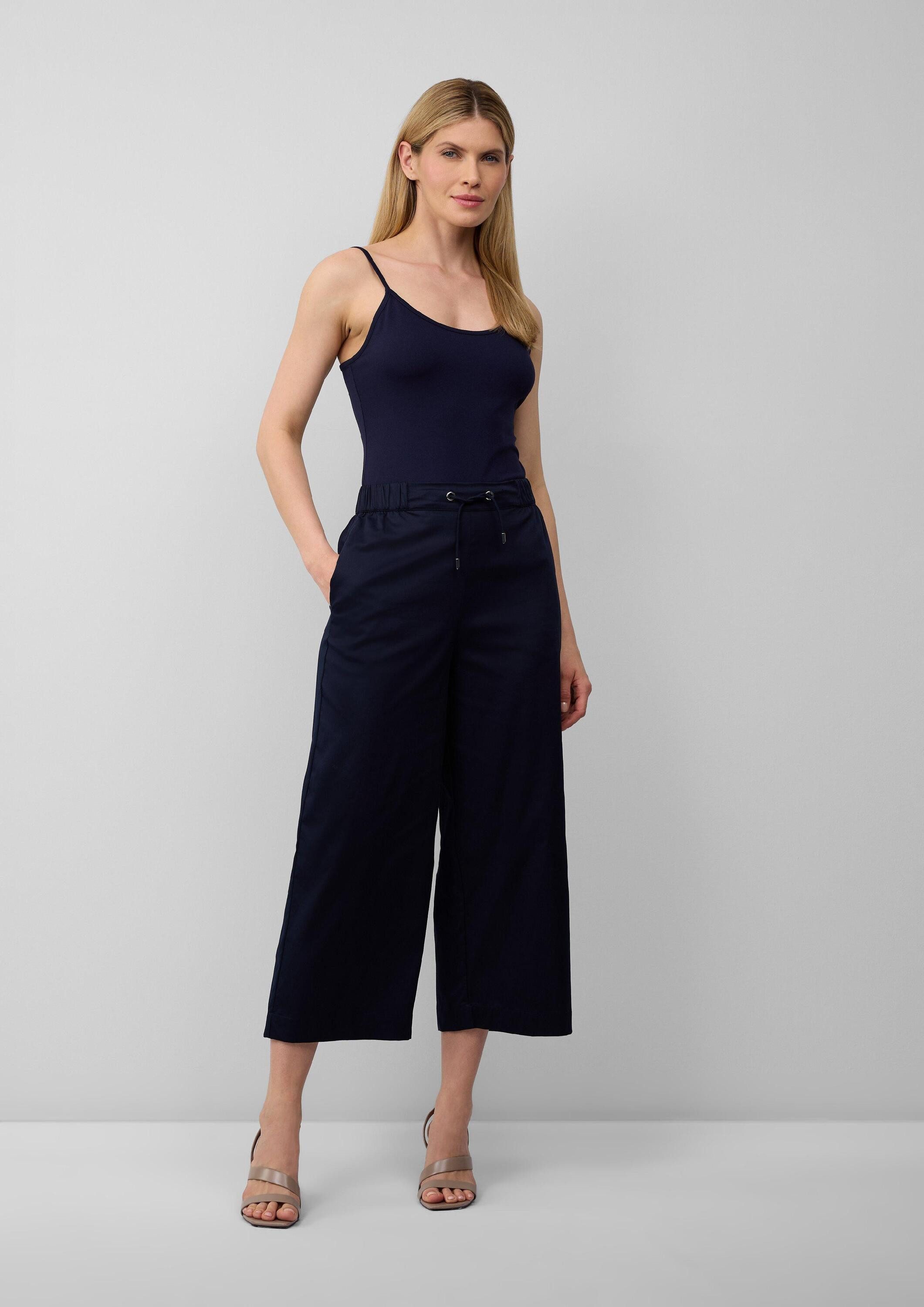 s.Oliver Culotte Hose Culotte aus Popeline mit Elastikbund günstig online kaufen