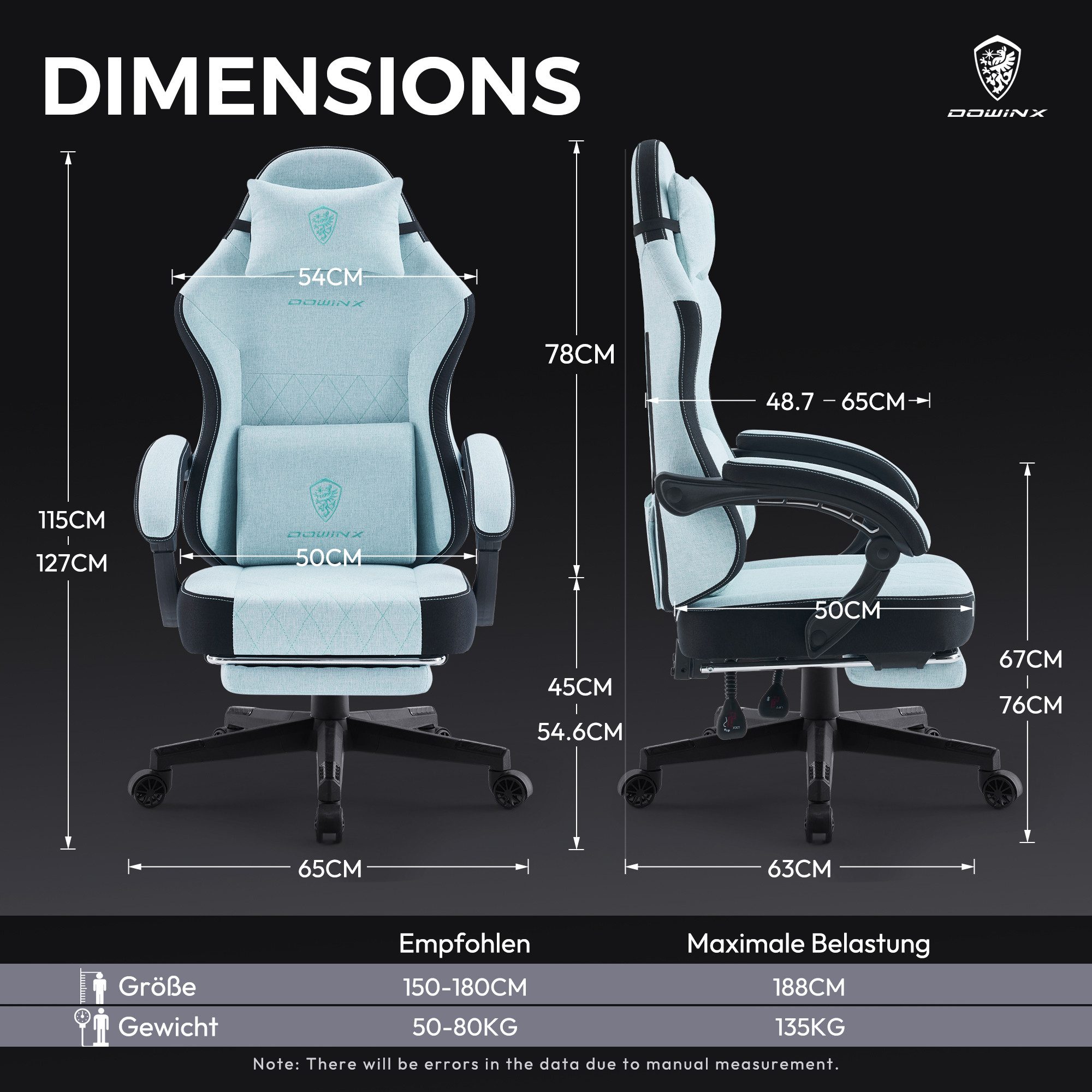 Dowinx Gaming-Stuhl Premium Gaming-Sessel mit Fußstütze günstig online kaufen
