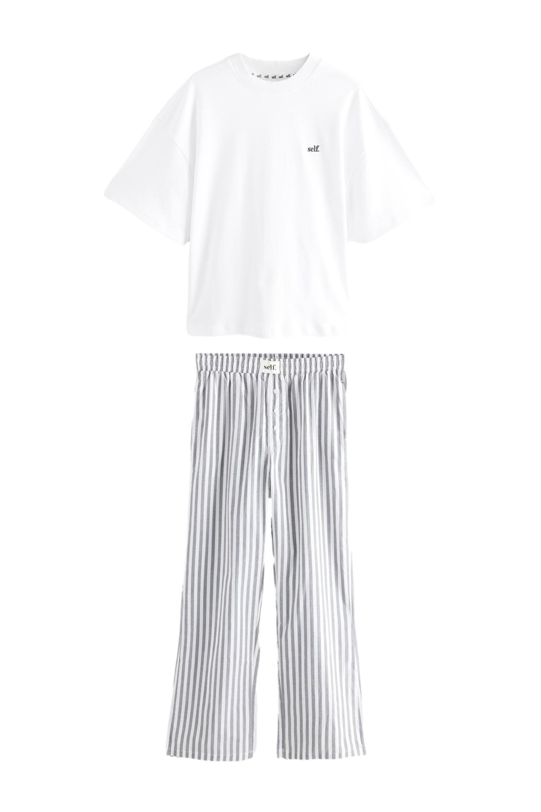 SELF Pyjama Self. Kurzarm-Schlafanzug aus 100 % günstig online kaufen