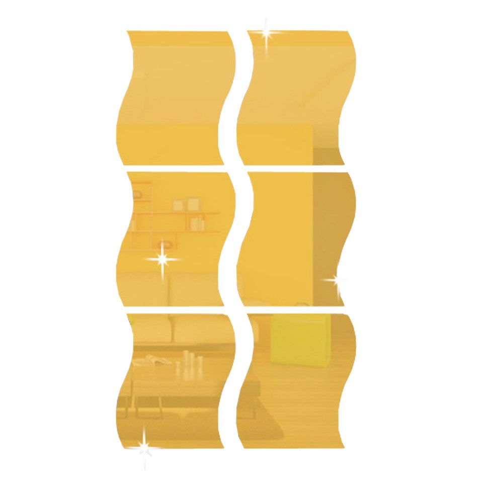 Coonoor 3D-Wandtattoo 6/24PCS Spiegelfliesen Selbstklebend Spiegel günstig online kaufen