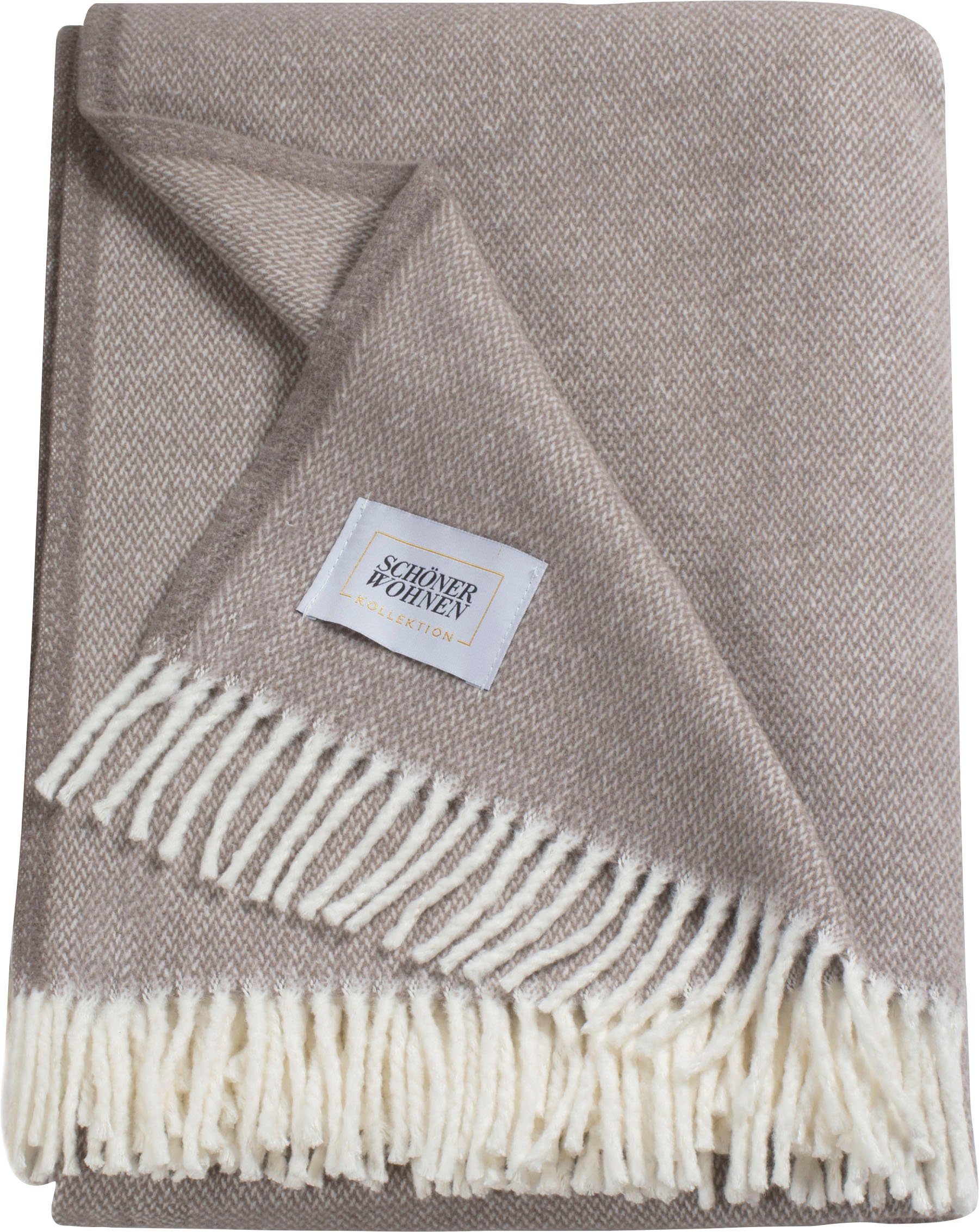SCHÖNER WOHNEN-Kollektion Wohndecke »Relax«, mit Fransen, Kuscheldecke günstig online kaufen