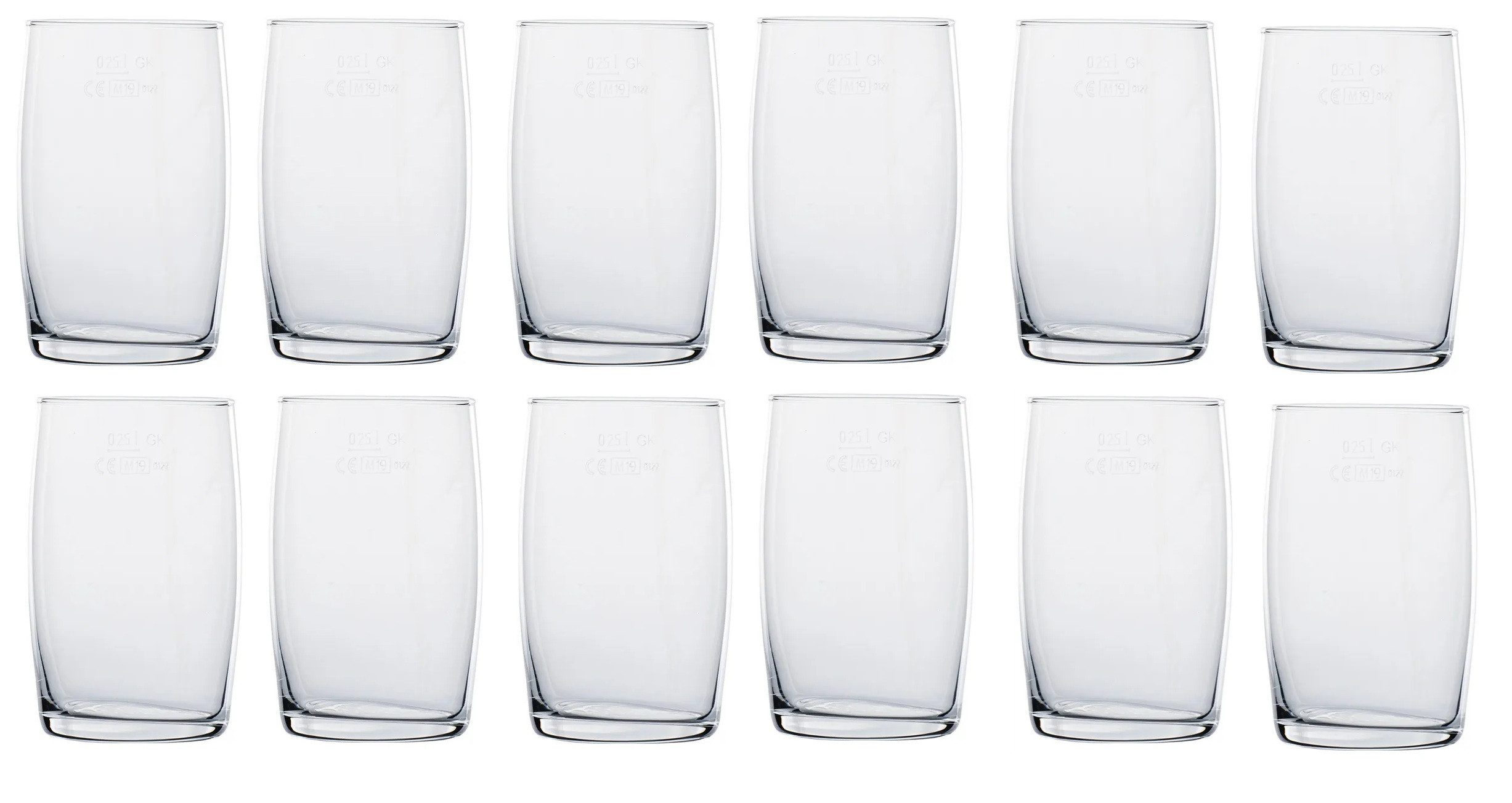 van Well Gläser-Set 12 x Universal Schorleglas Winzerglas Cocktailglas MATADOR 0,25L